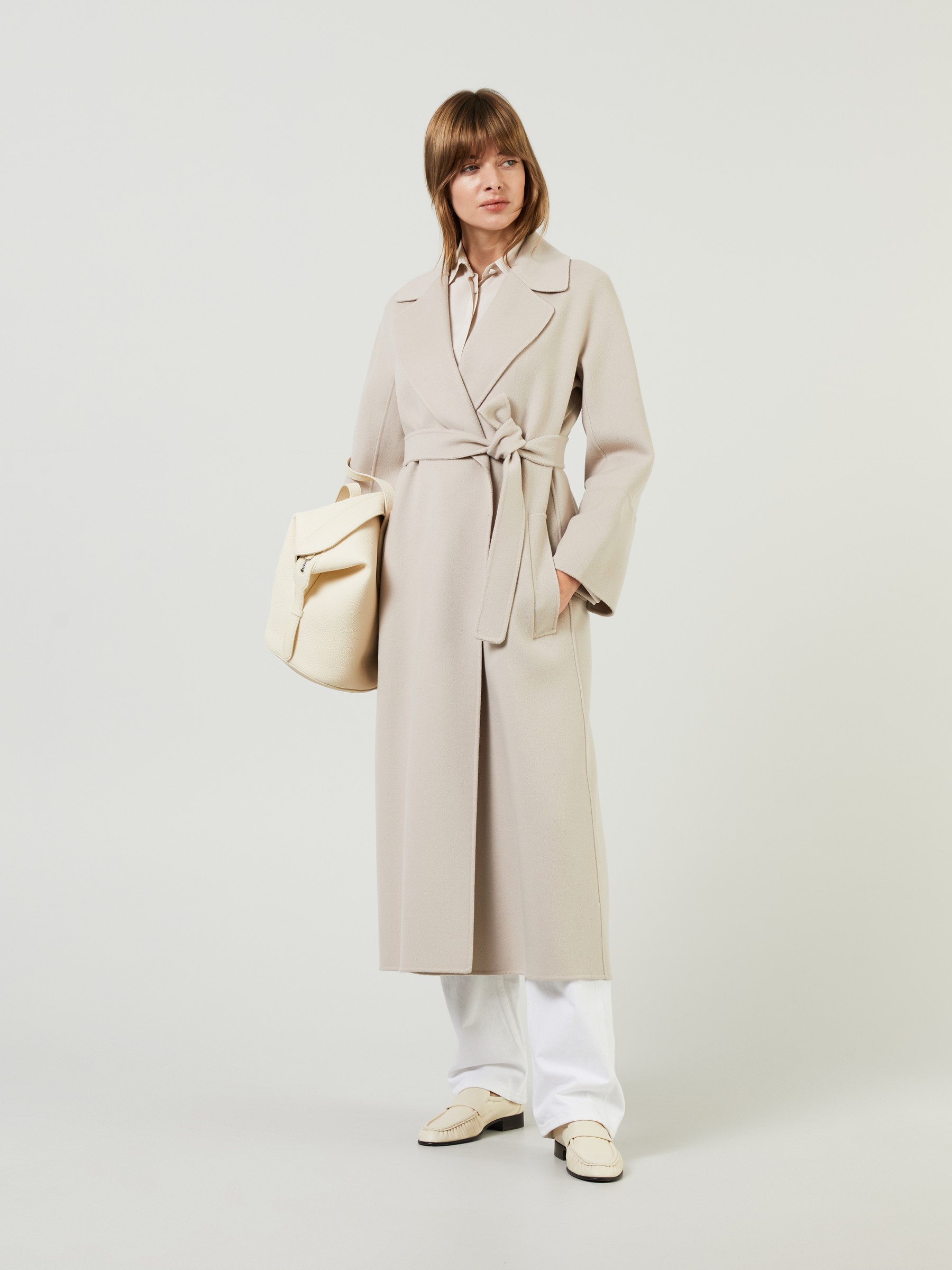 S Max Mara Wool Coat 'Elisa' Beige | Woll- and Knitted Coats