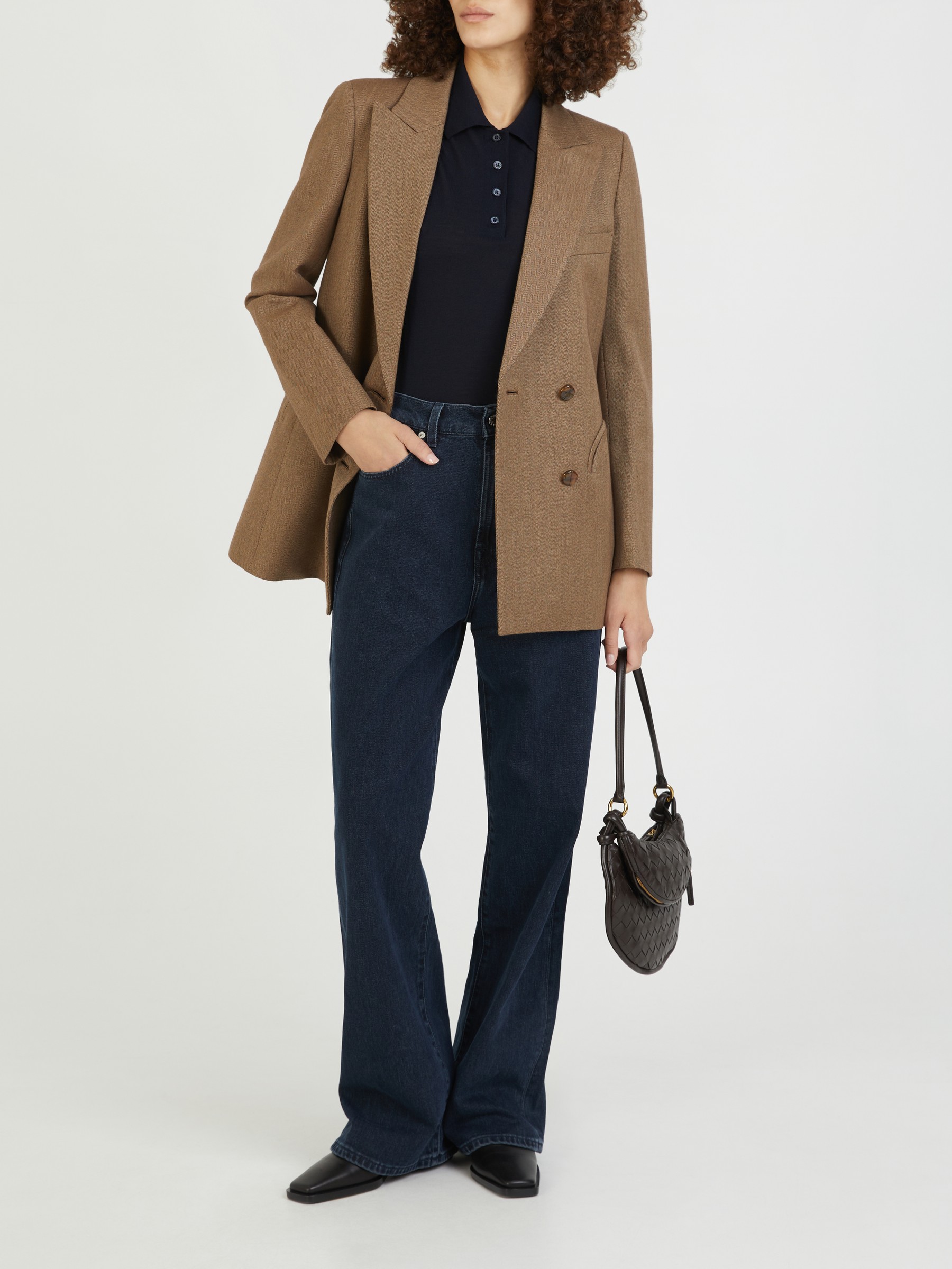 Blazé Milano Wool-linen blazer 'Kamaxitha' brown | Blazé Milano