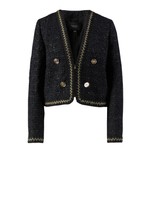 Black and hotsell white boucle jacket