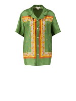 Nick Fouquet tile-pattern Silk Shirt - Green