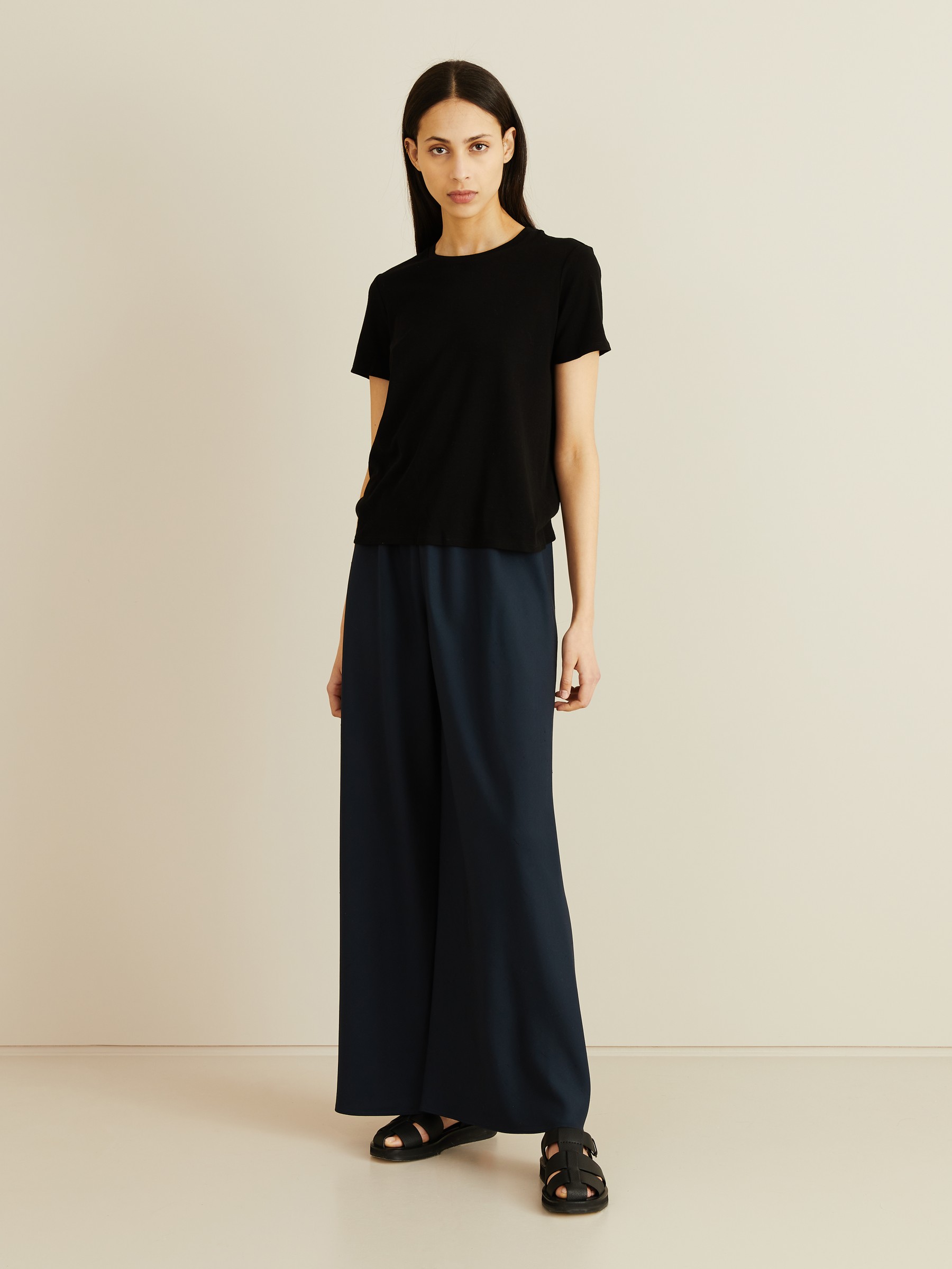 The Row Silk pants Andres Navy Blue Pants