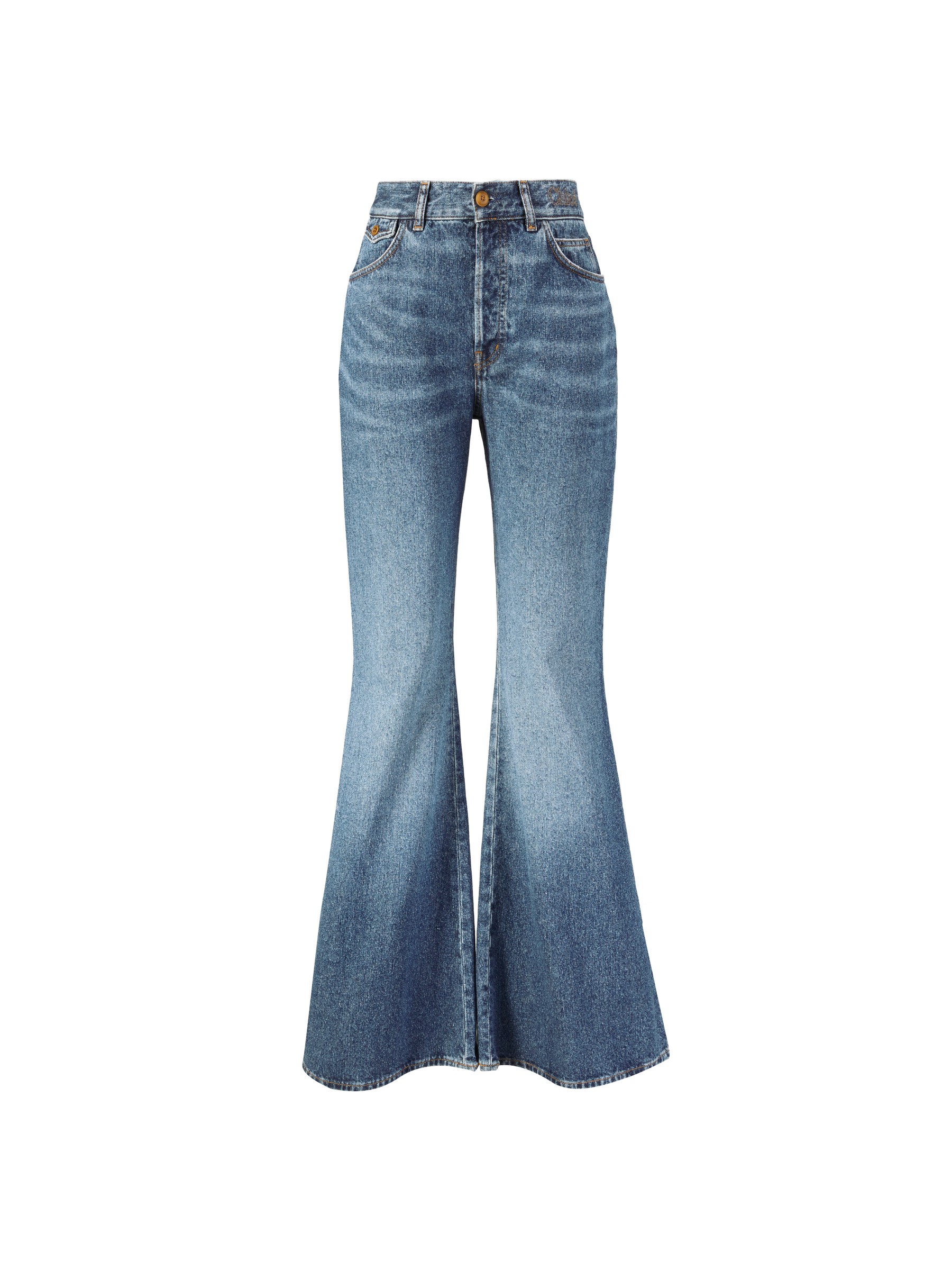 See By Chloé Denim See By Chloe High-rise Flared Jeans in Blue Womens Clothing Jeans Flare and bell bottom jeans 