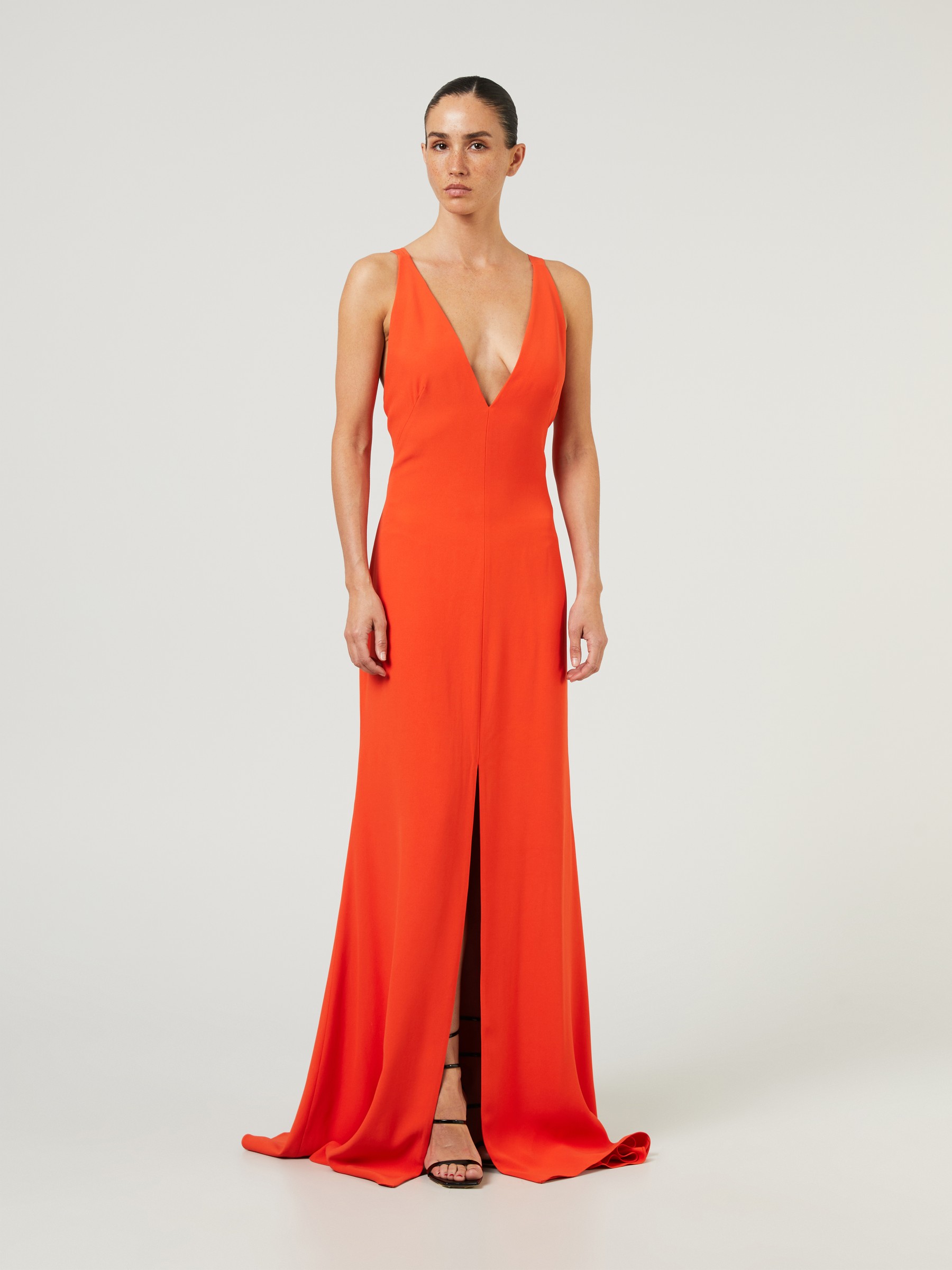 Alexander mcqueen discount orange dress