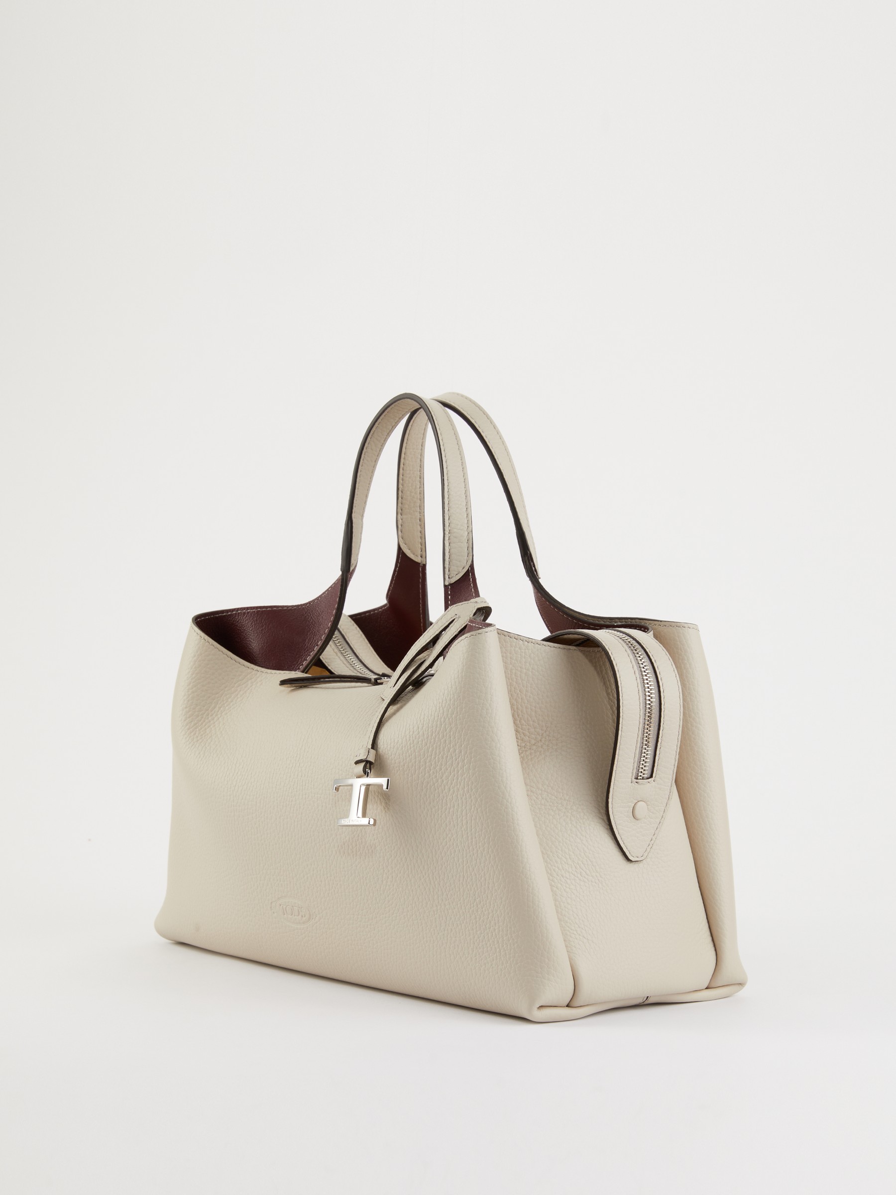 Apa Medium Leather Tote Bag in White - Tods
