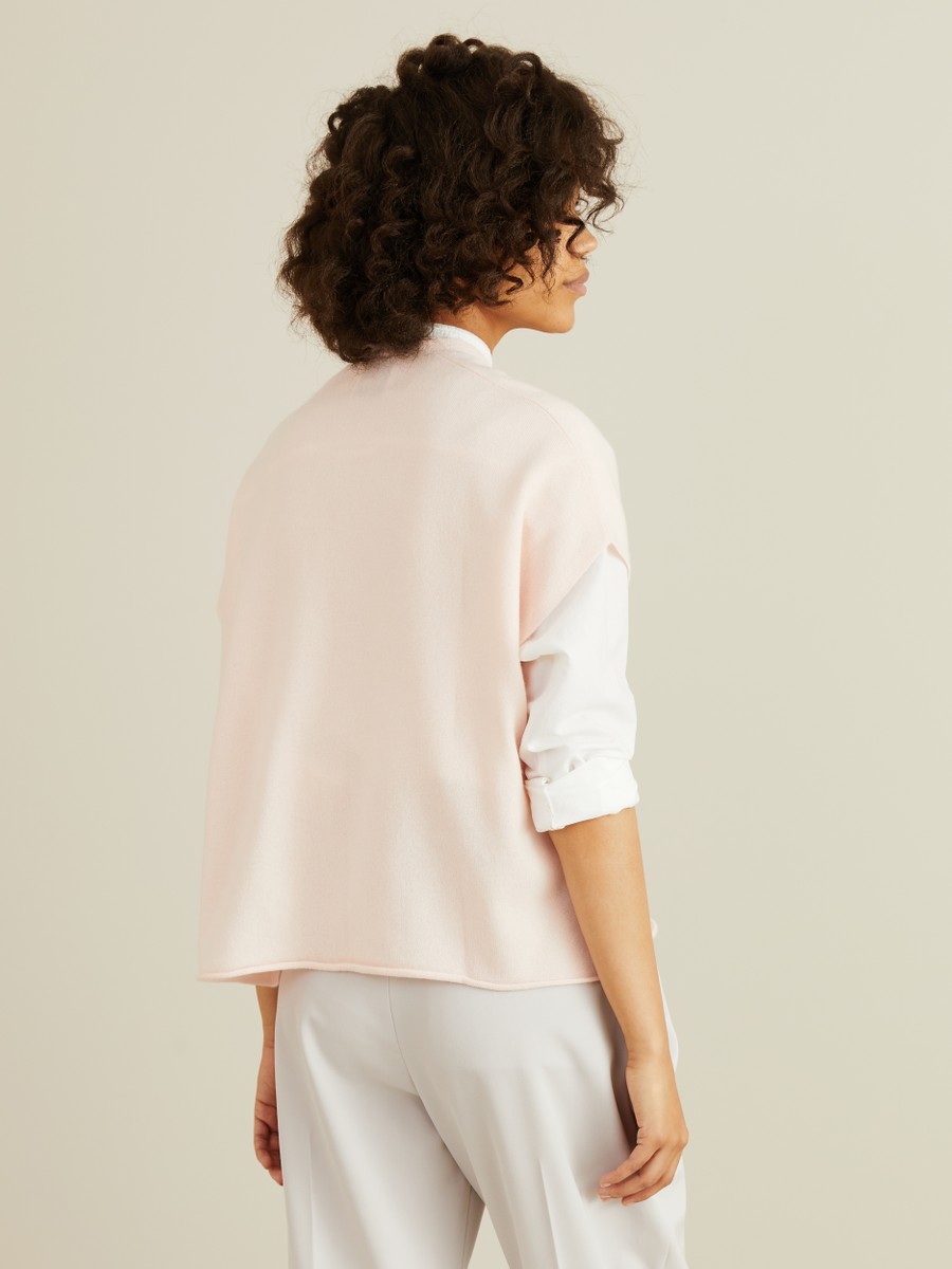 Allude Schwuroll Cashmere Cardigan Ohne Armel Rose Strickjacken