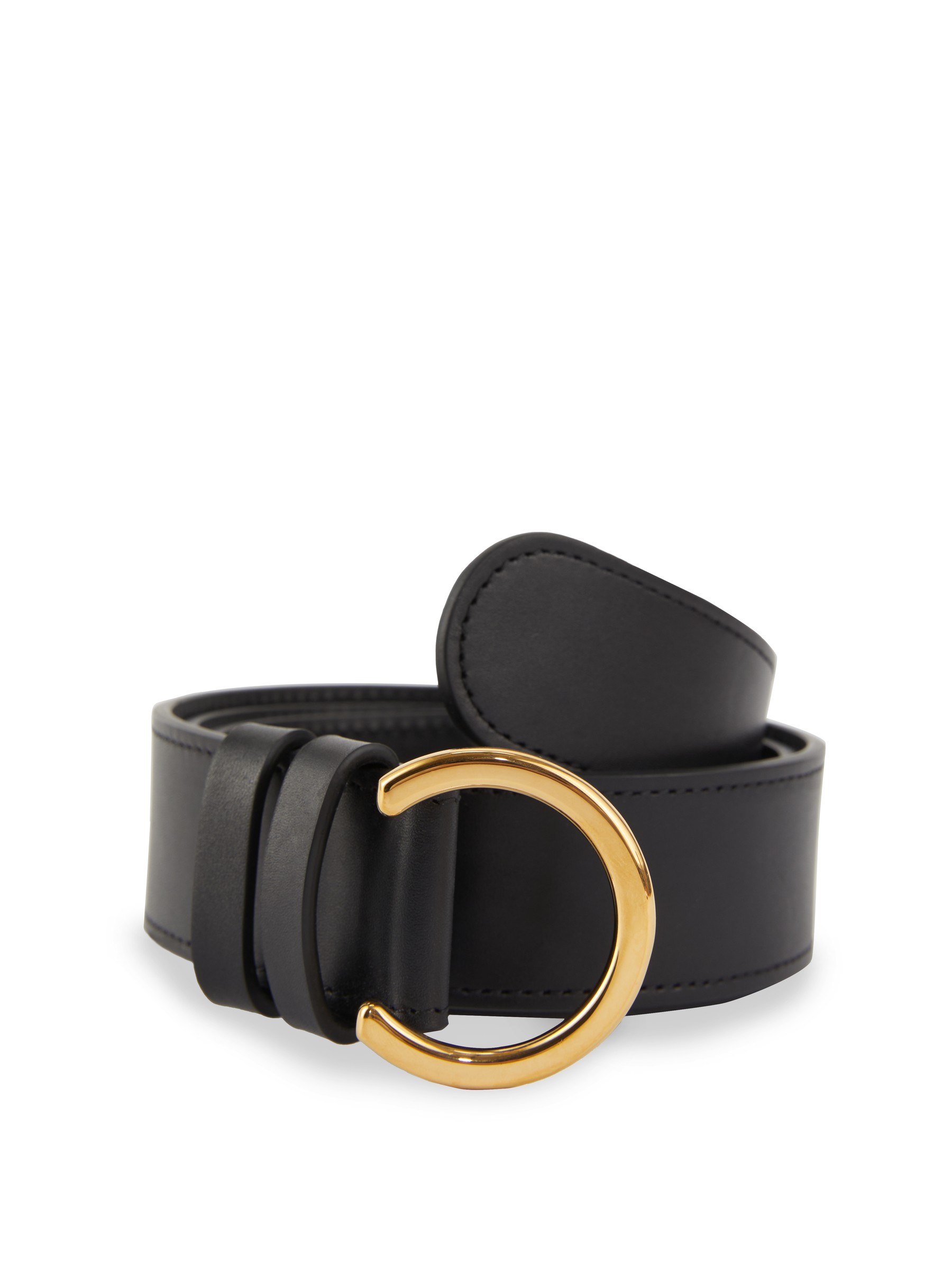 The Row Leather belt Half Moon black Belts