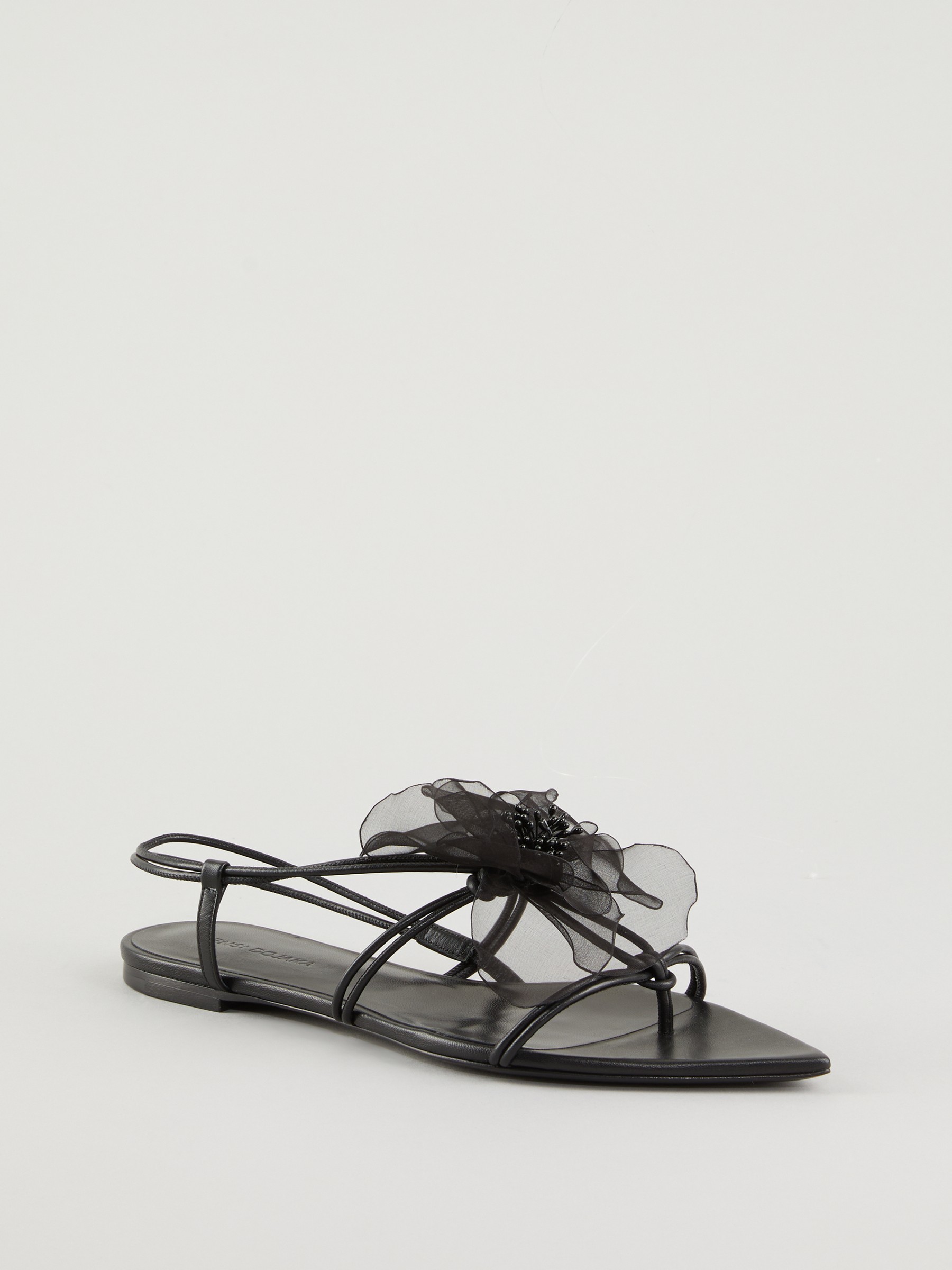 Black floral 2024 sandals