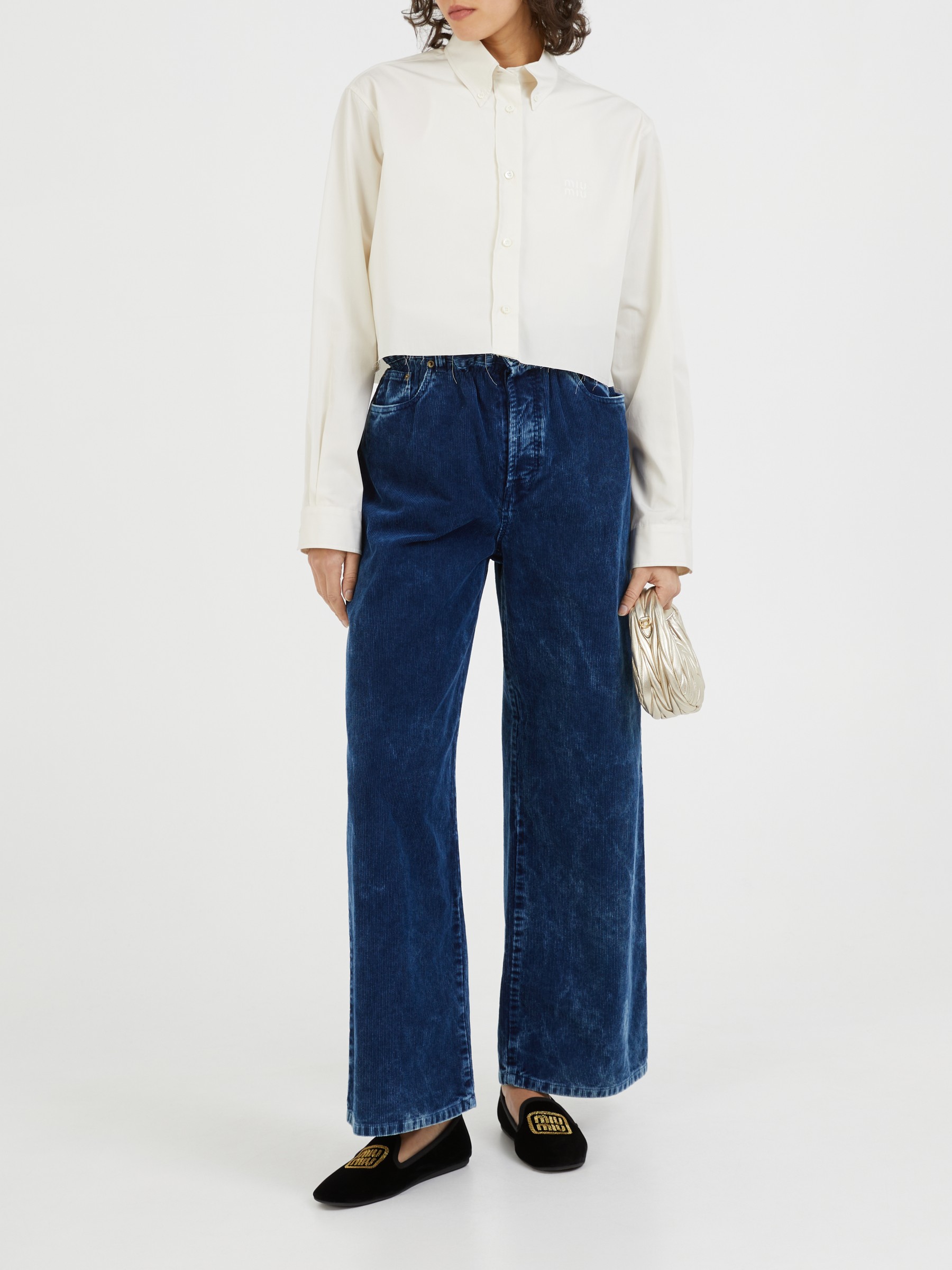 miu miu Corduroy pants blue | Mid Rise Jeans