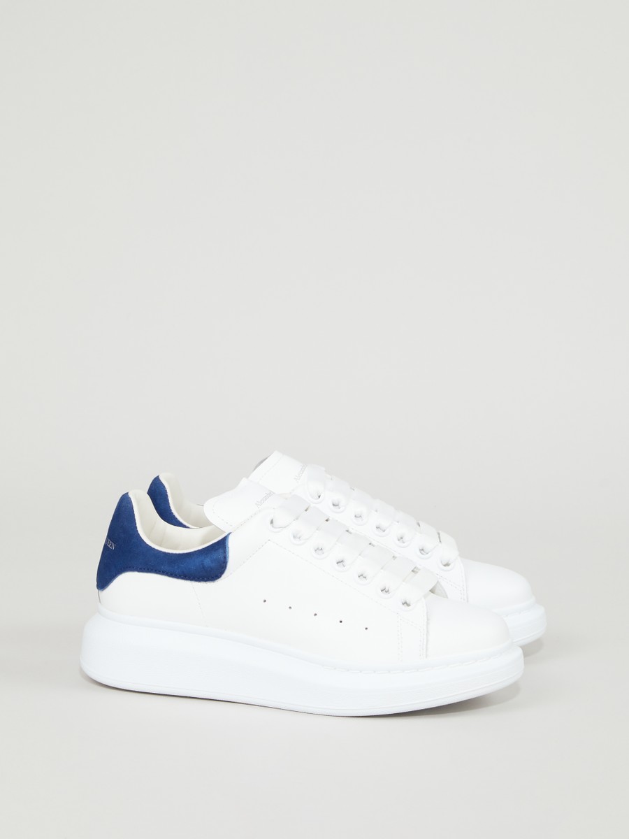 blue and white alexander mcqueen sneakers