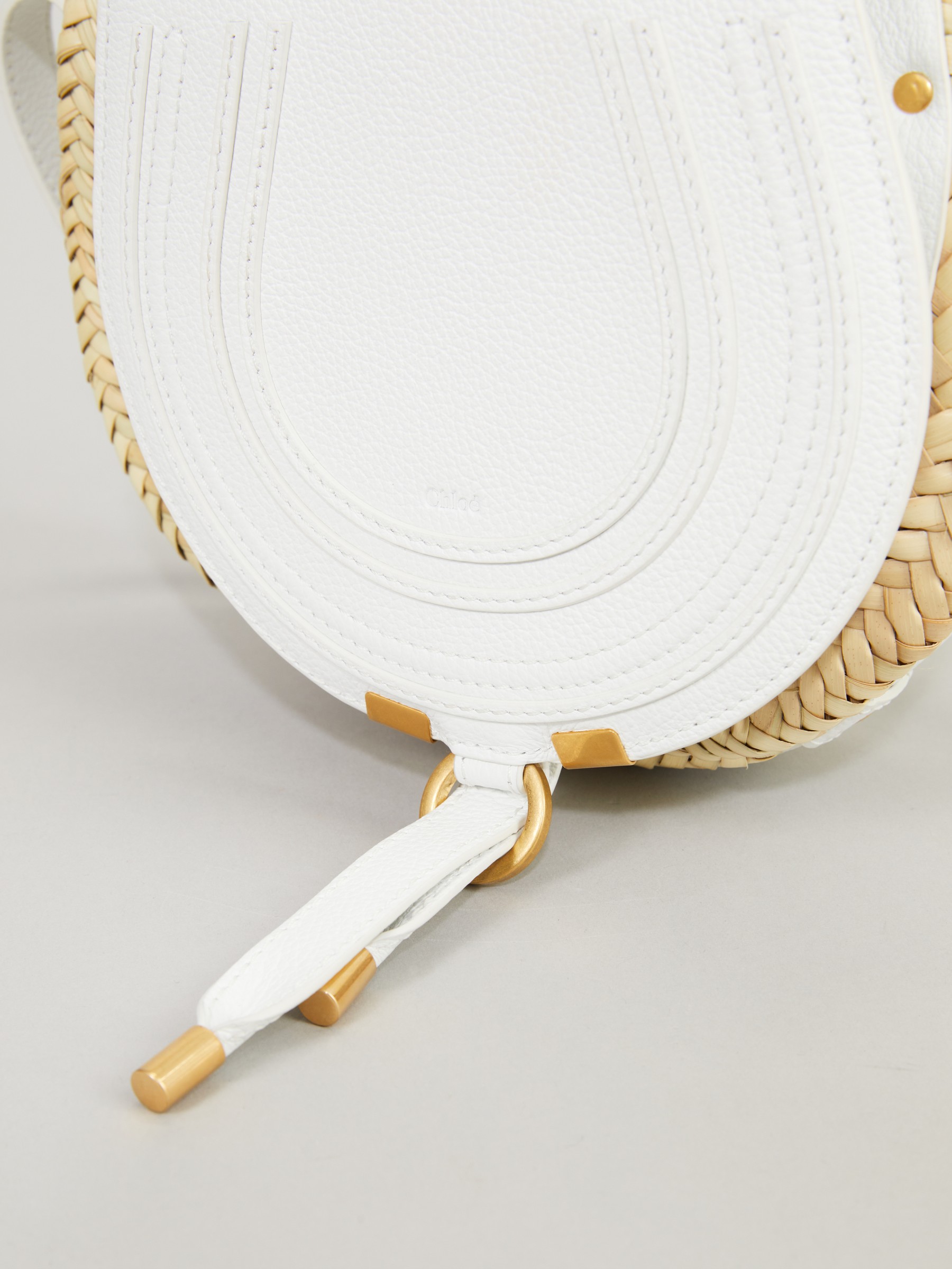 Chlo Korbtasche Marcie Crossbody Basket White Shoulder Bags