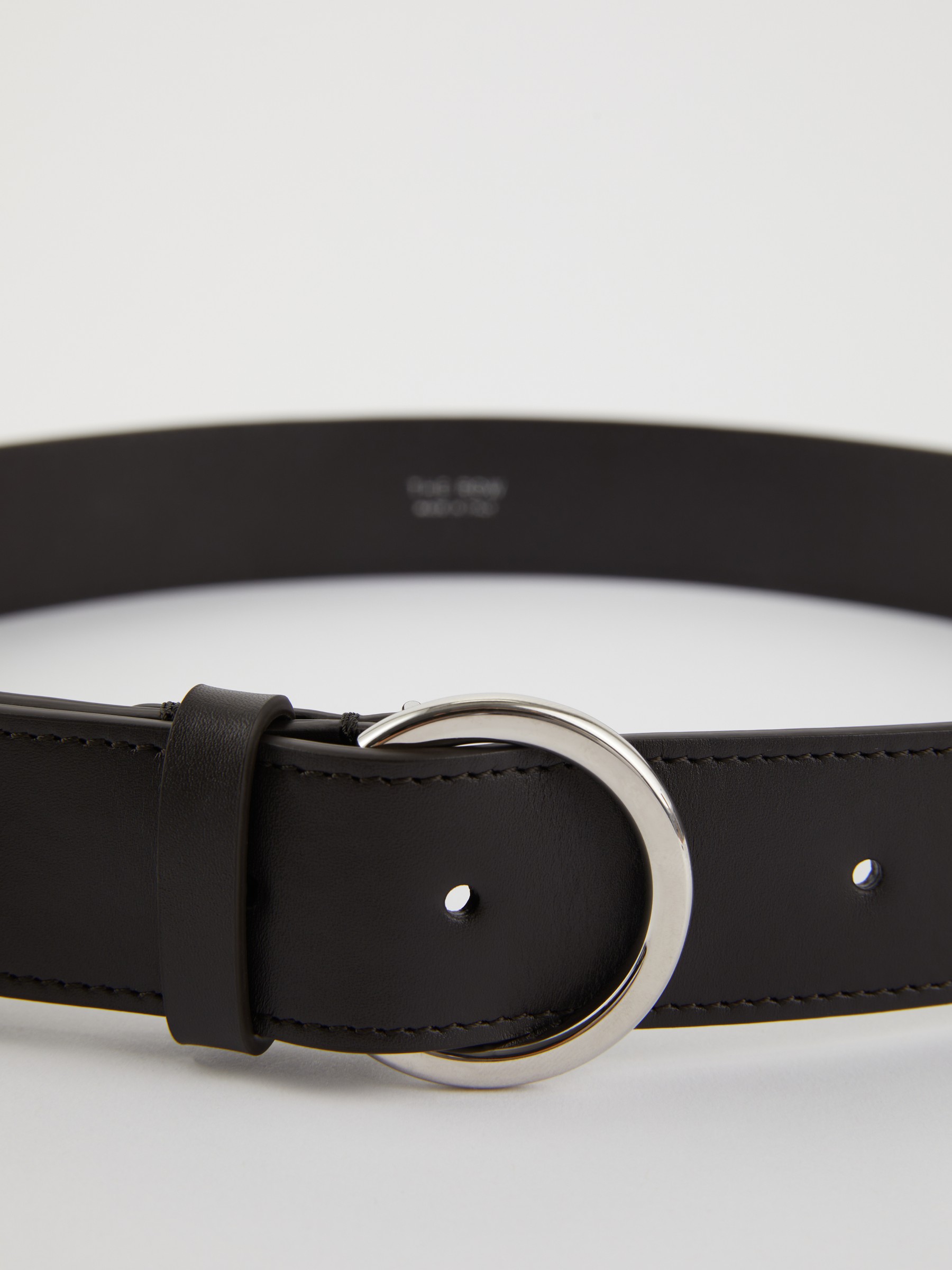 The Row Leather belt Half Moon dark brown Belts