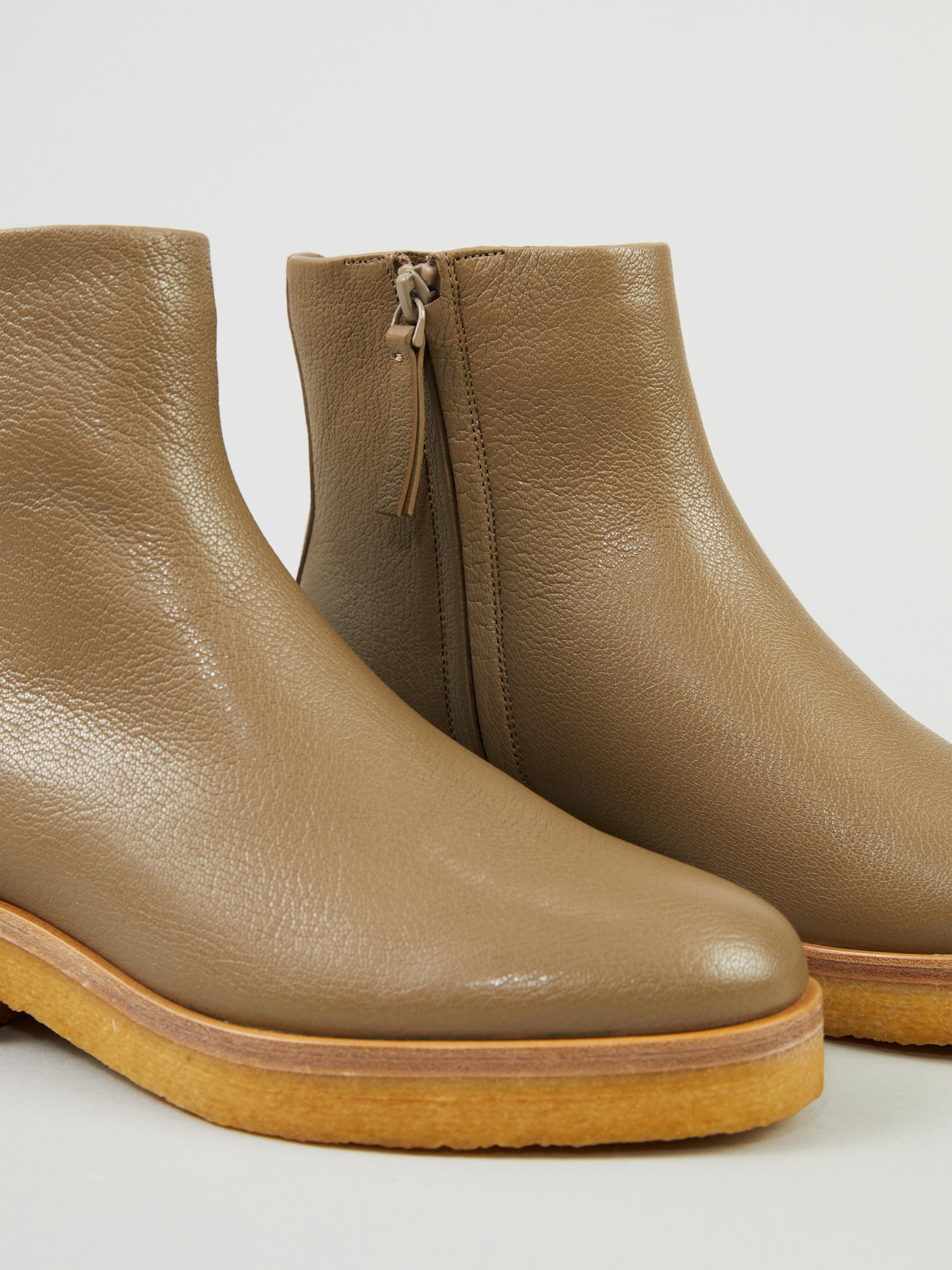 The Row Leather Boots Boris Brown Chelsea Ankle Boots