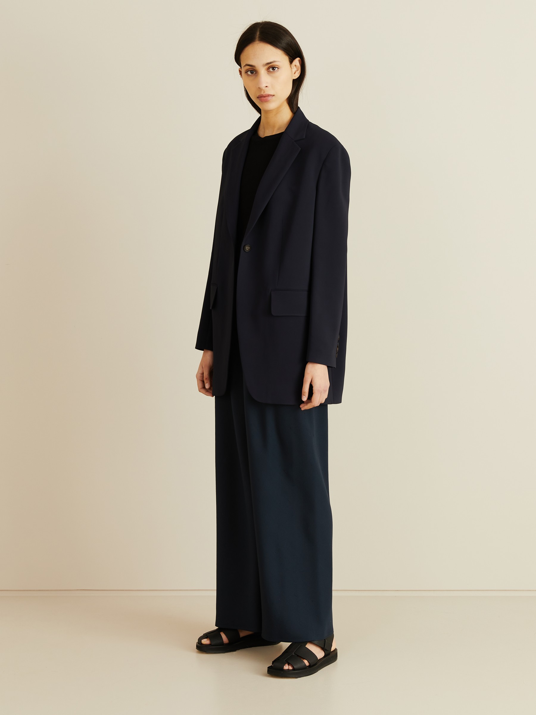 The Row Silk pants Andres Navy Blue Slacks