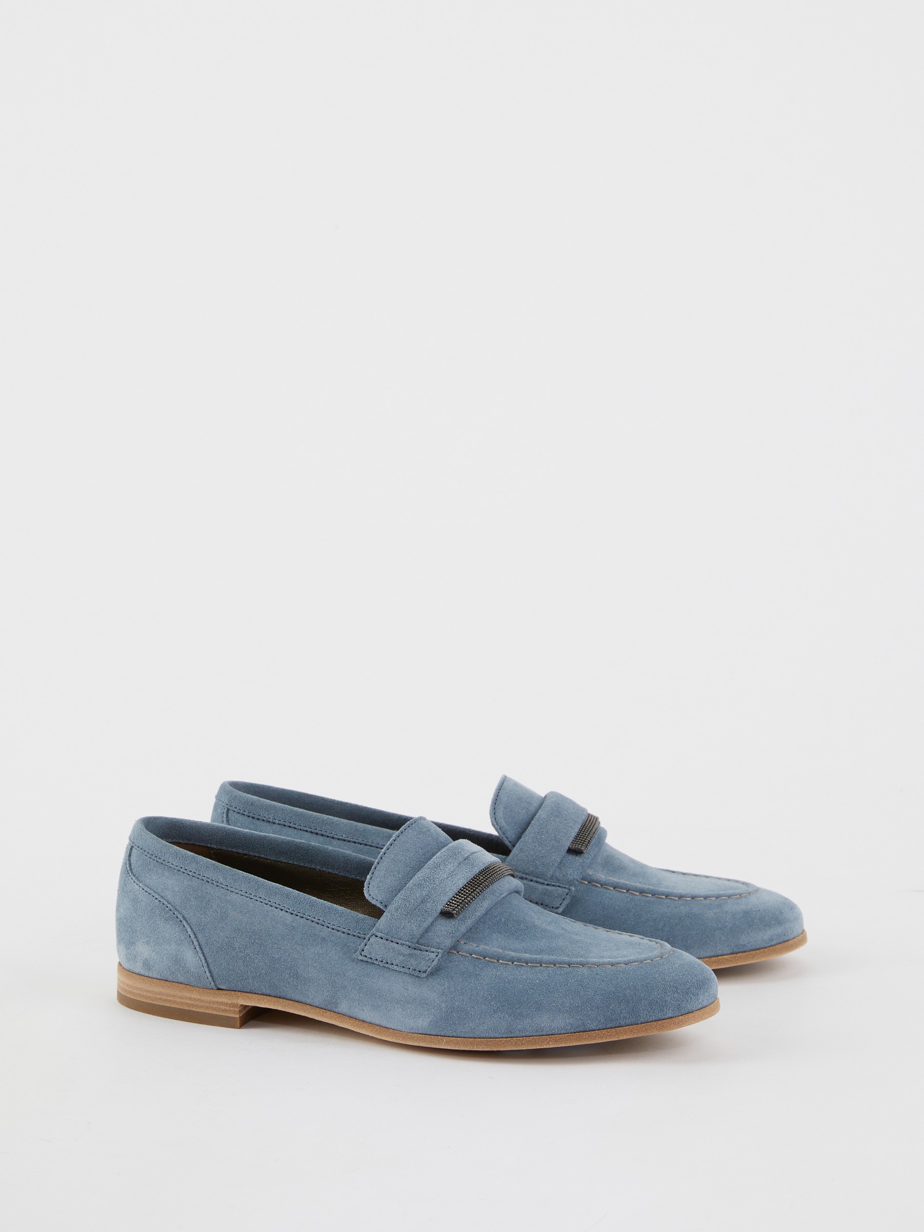 Light blue suede deals loafers womens