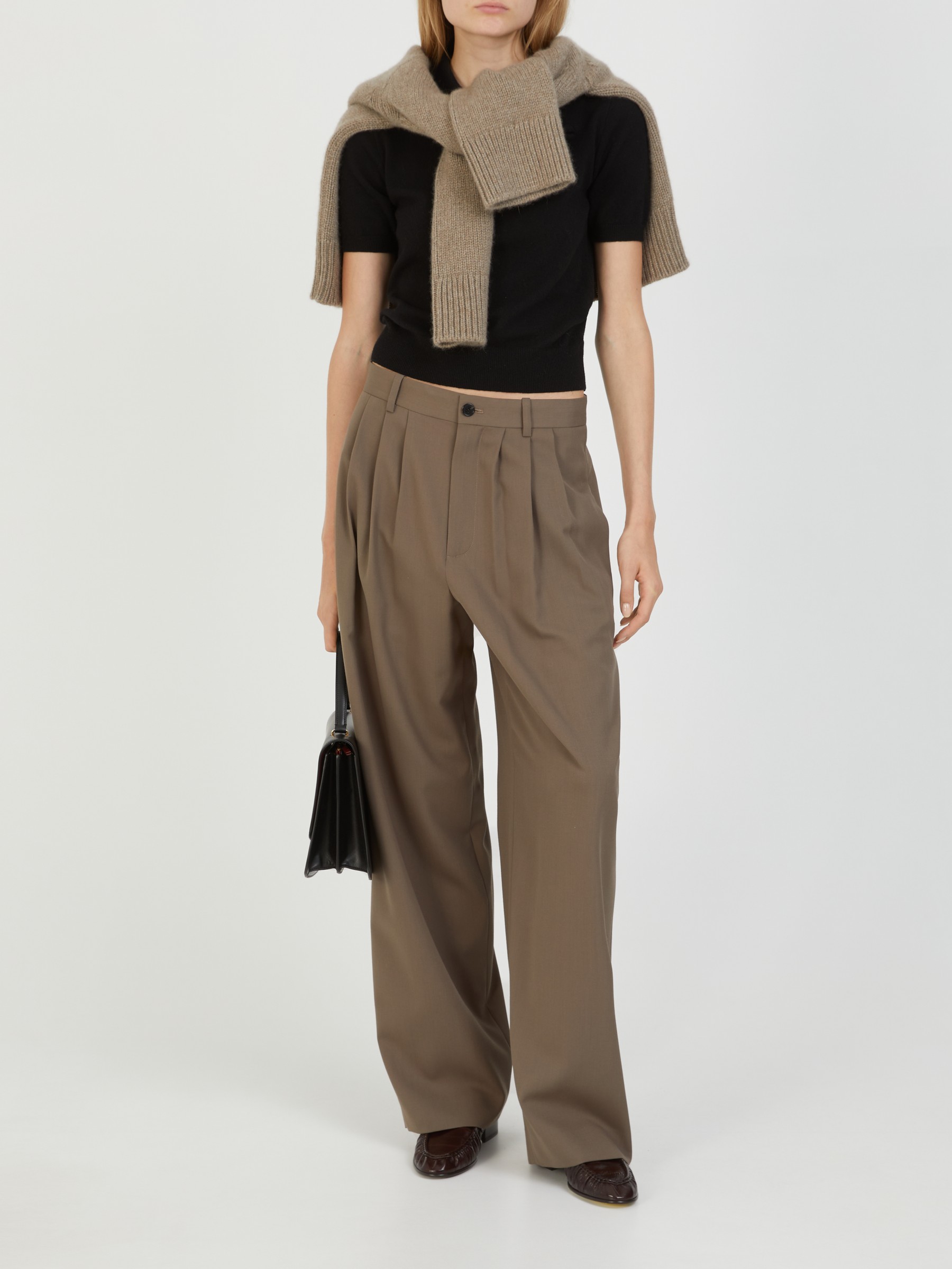 The Row Woolpants Rufos Brown Slacks