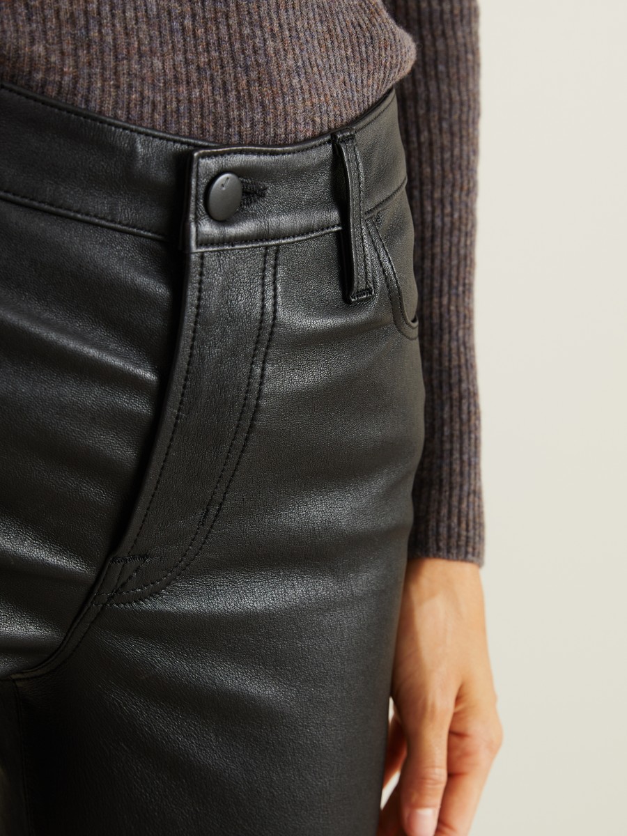 j brand black leather pants