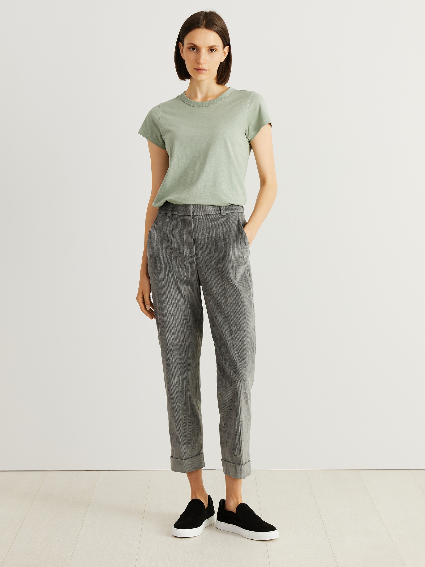 uniqlo light grey corduroy pants