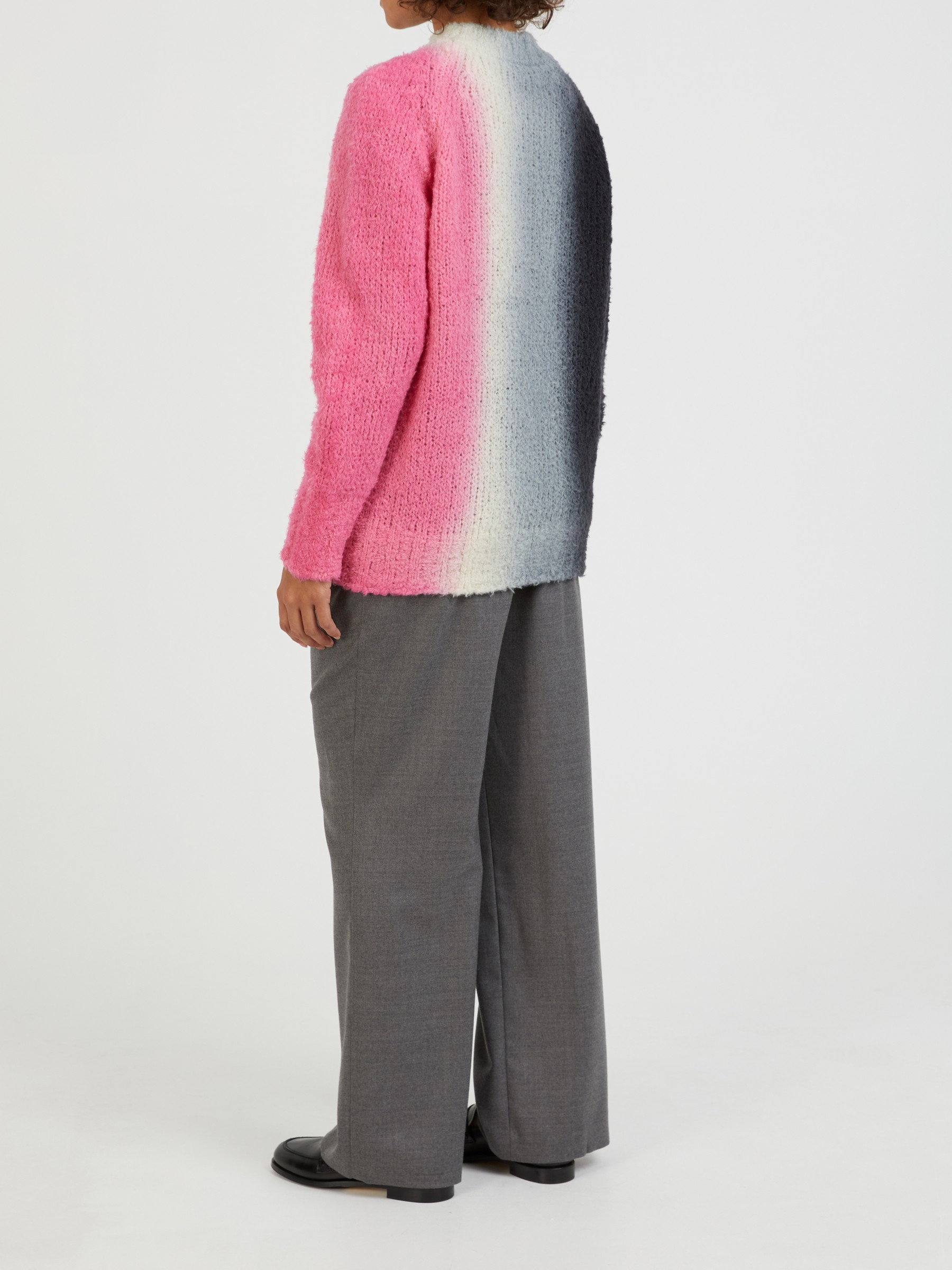 Sacai Multicolor Wool Sweater Pink/Black | Cashmere & Knits