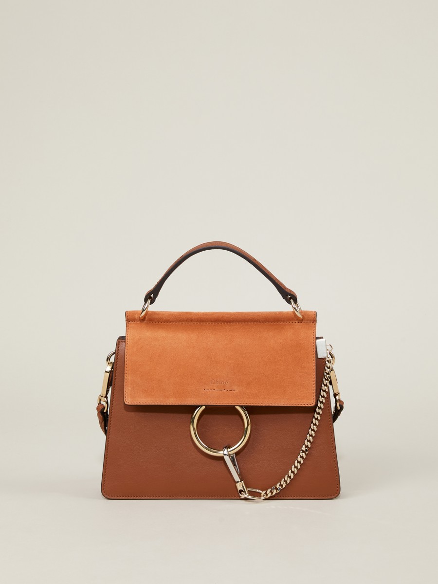 Chloe Handtasche Faye Small Classic Tobacco Umhangetaschen