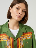 Nick Fouquet tile-pattern Silk Shirt - Green