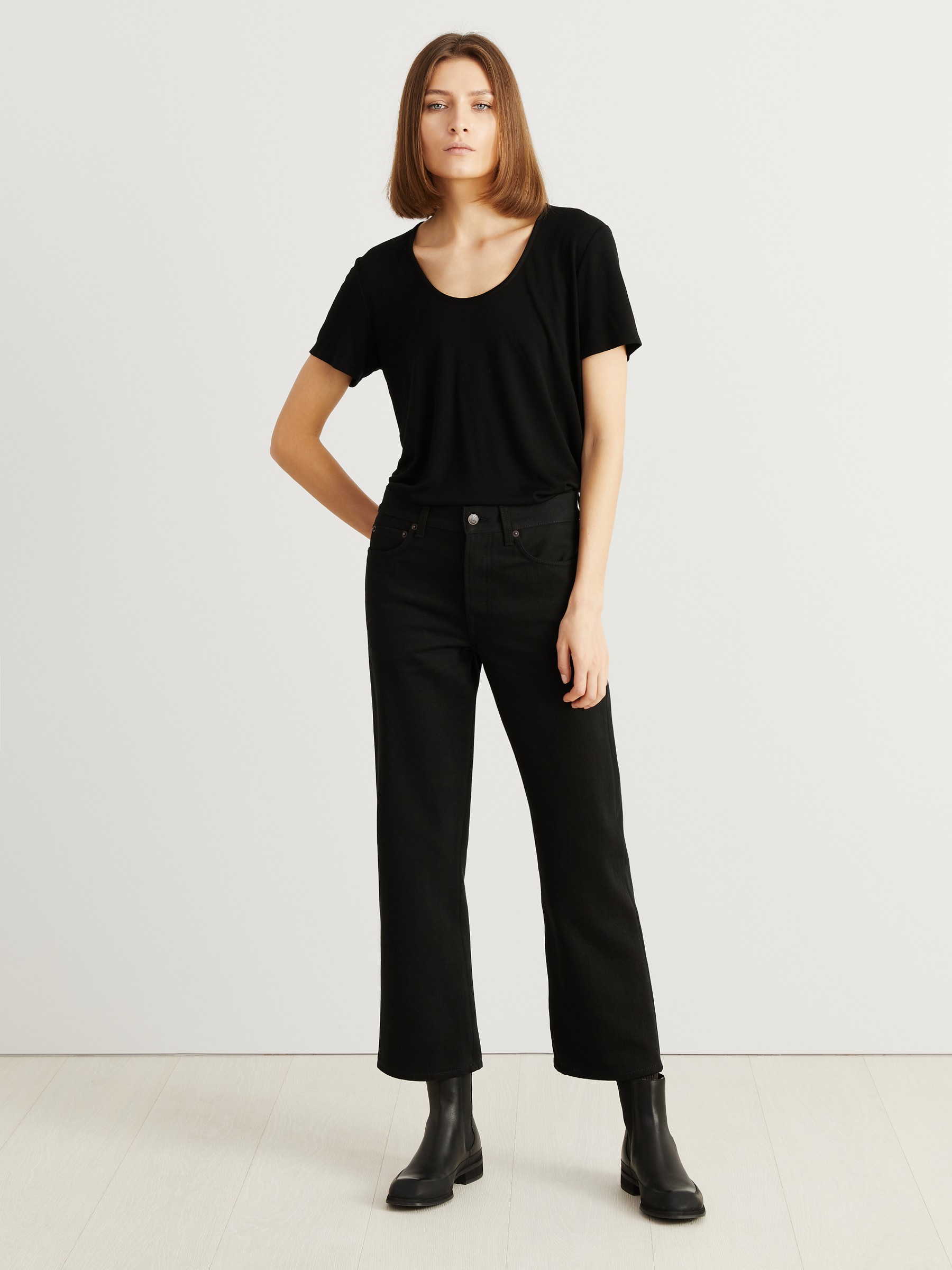 The Row Flared leg jeans Lesley in black The Row