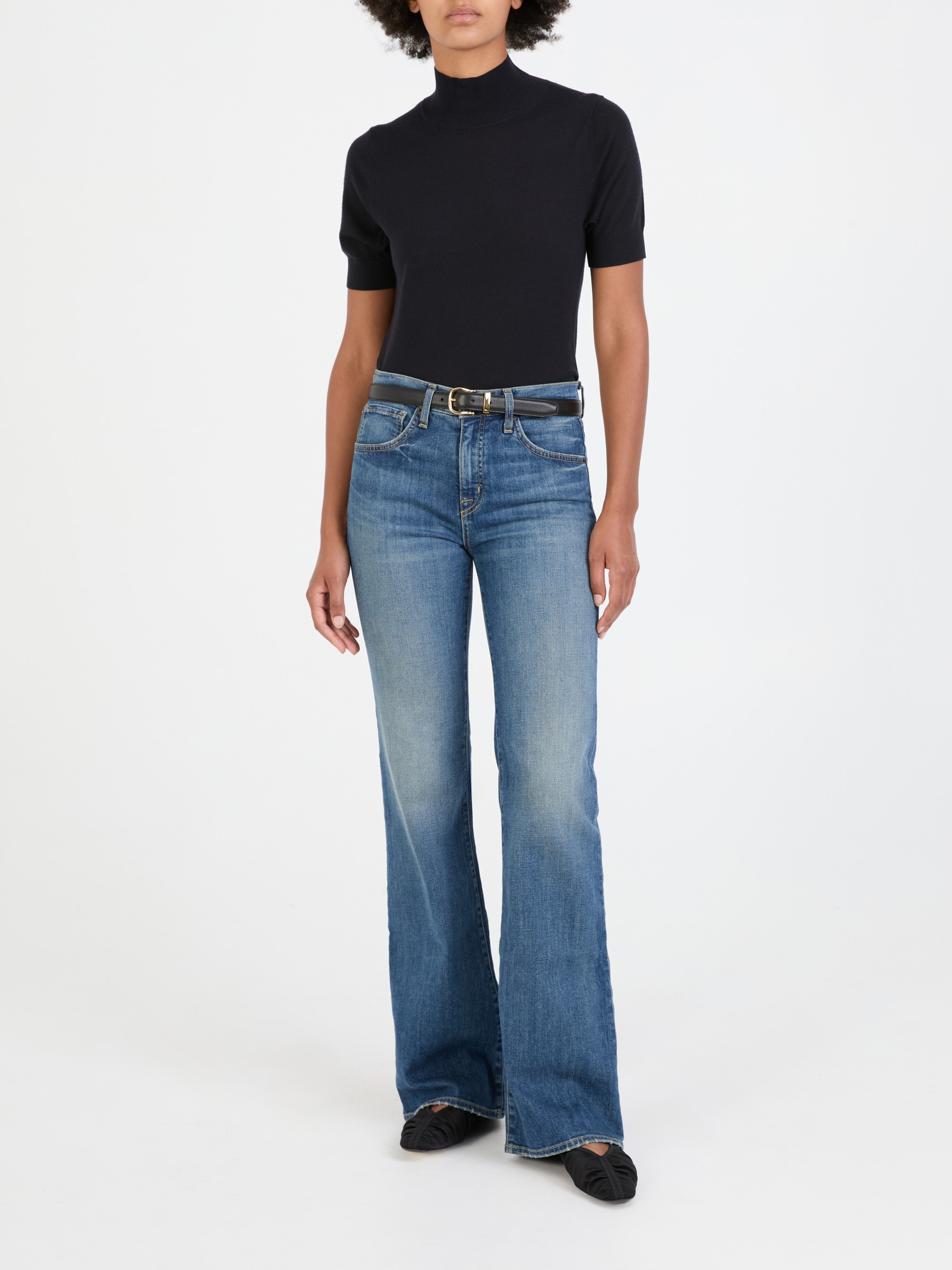 NILI LOTAN High-rise boot-cut jeans 'CELIA' blue