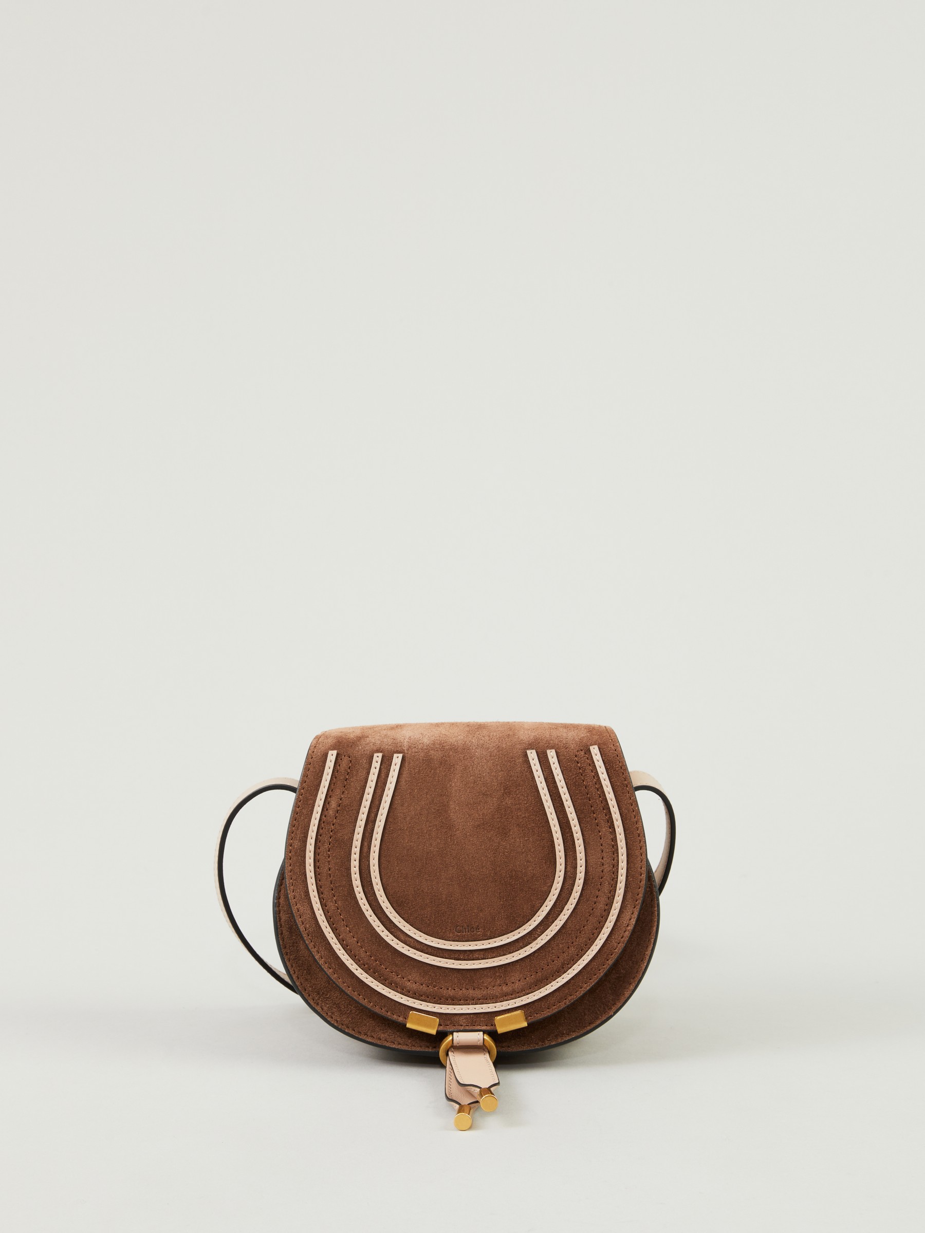 Marcie Small Saddle Bag in Brown - Chloe