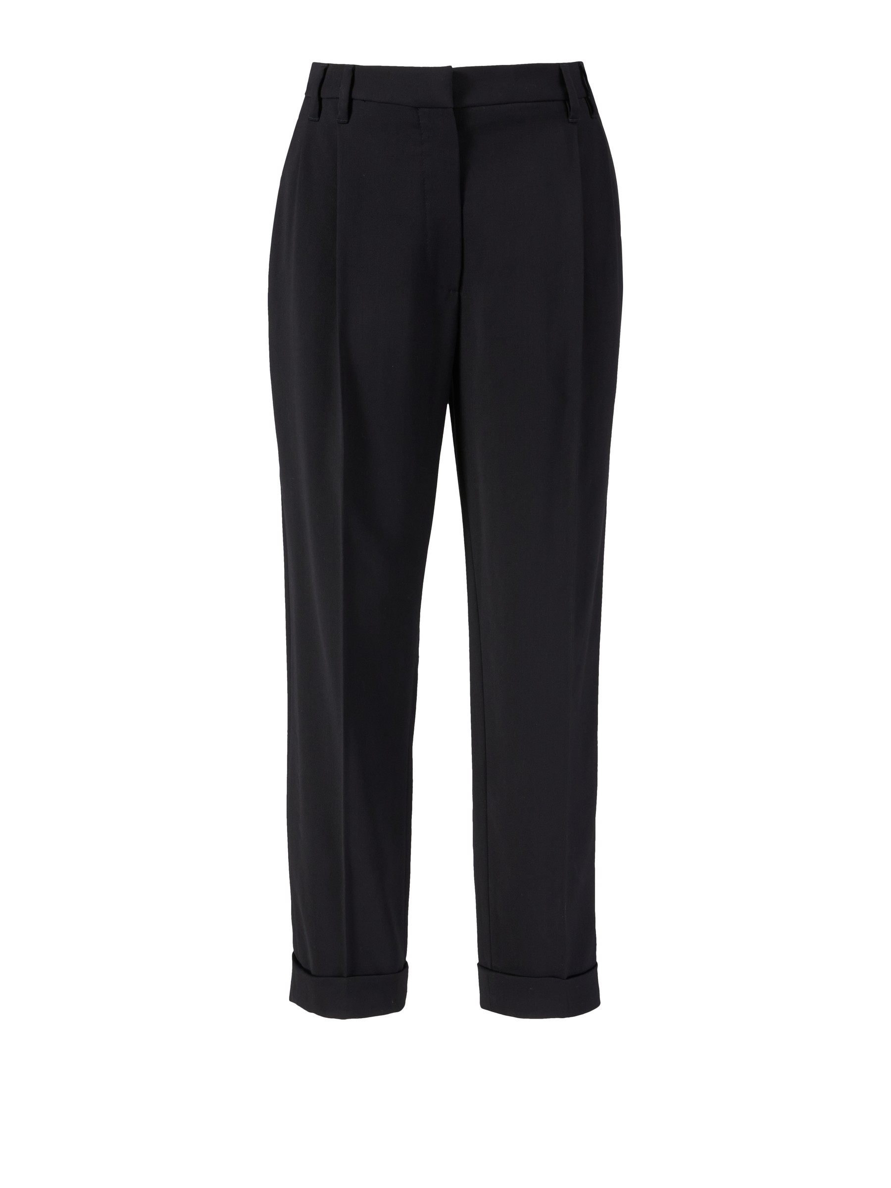 Womens black pleated on sale trousers