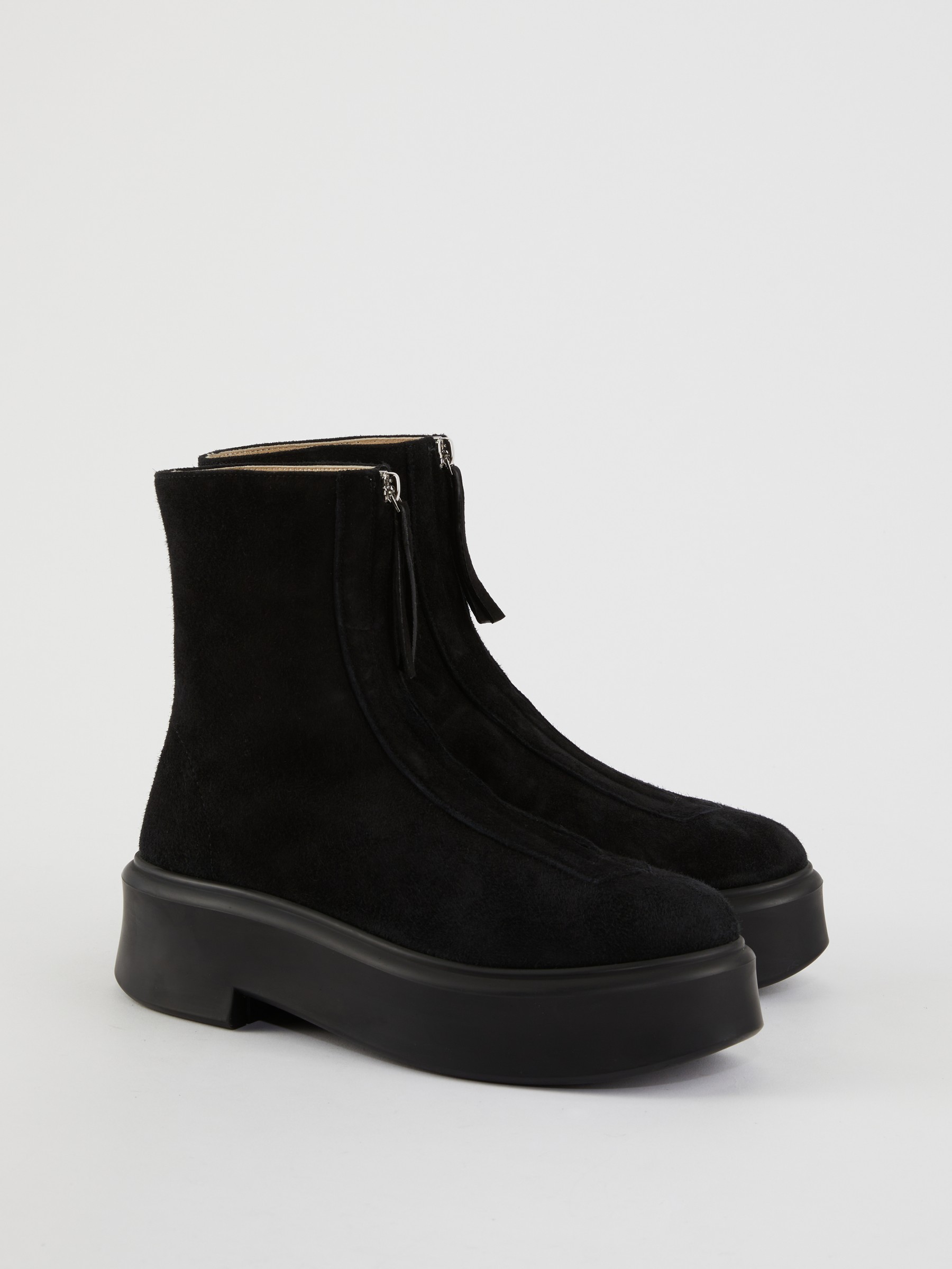 The Row Boots Zipped Boot1 Schwarz Chelsea Ankle Boots