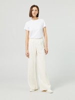 The Row Silk Linen Pants Gala Cream Slacks