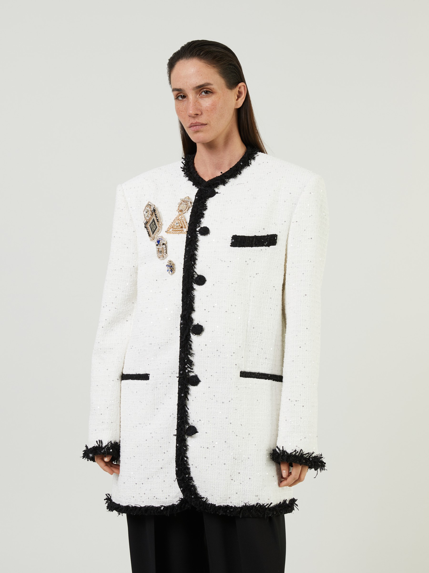 Isse reform Understrege BALMAIN Tweed Jacket White | Blazers