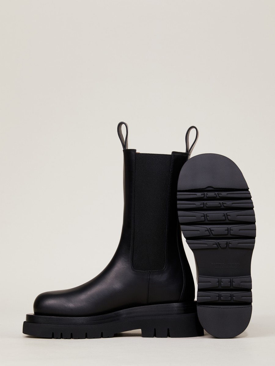 Bottega Veneta Leather Boots Bv Lug Black Chelsea Ankle Boots