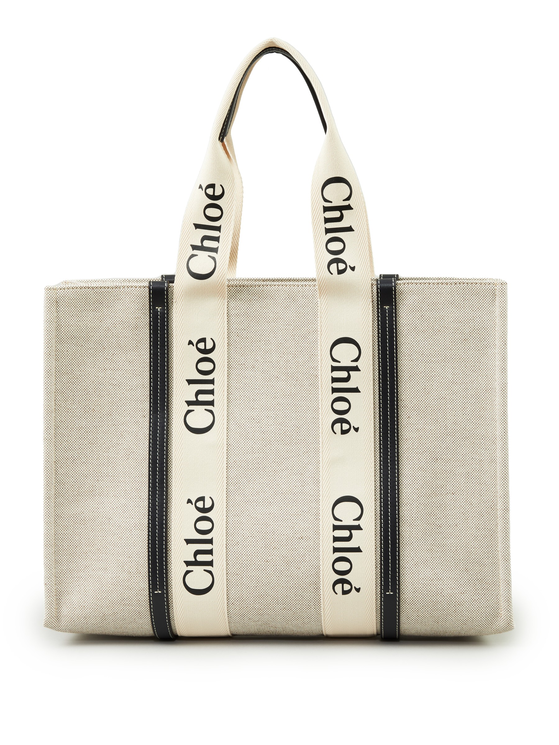 Chloé Shopper 'Large Woody Tote Bag' White/Blue
