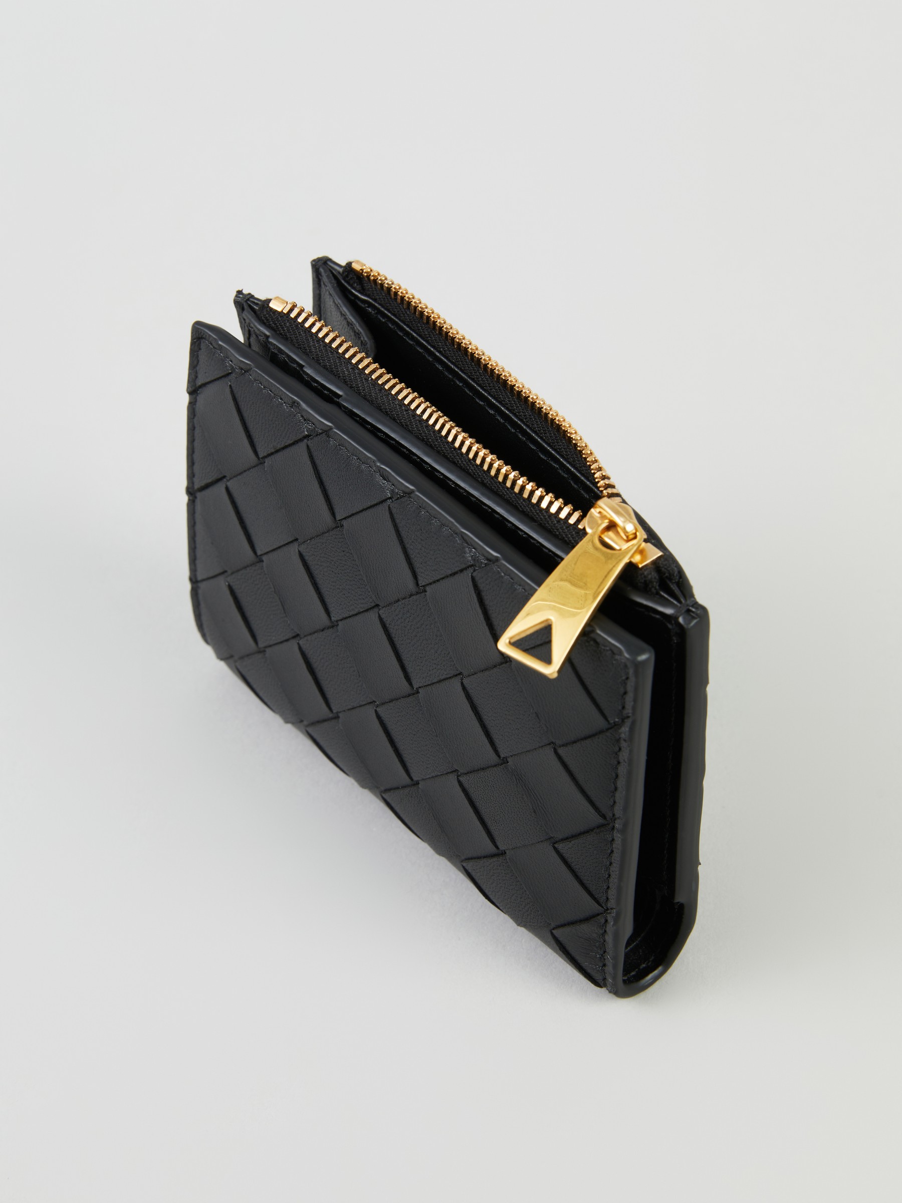Bottega Veneta® Women's Small Intrecciato Bi-Fold Zip Wallet in