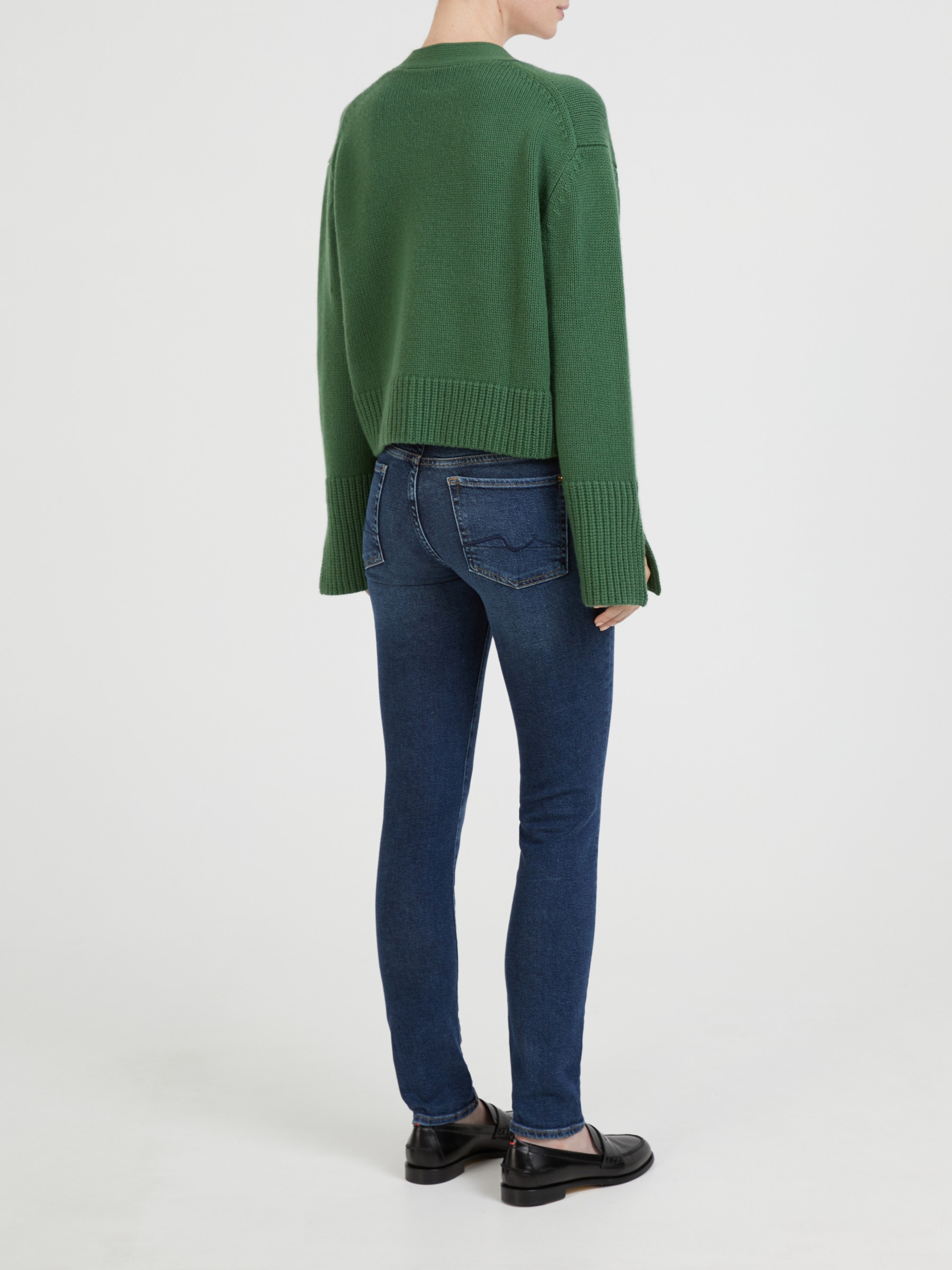 ATON FUR CASHMERE CARDIGAN GREEN上代6万 - カーディガン/ボレロ