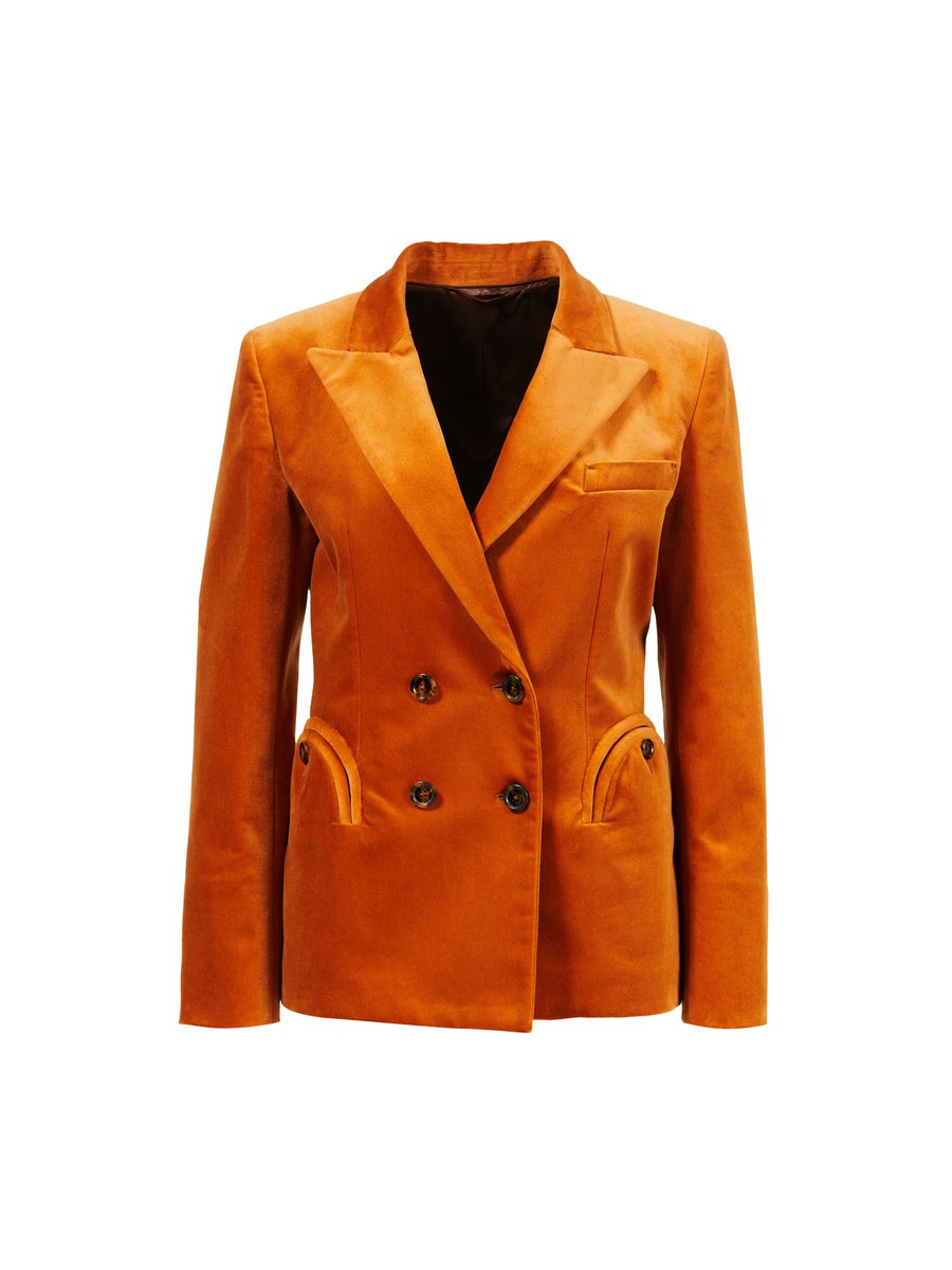 Blaze Milano Samt Blazer Jealouy Orange Blazer