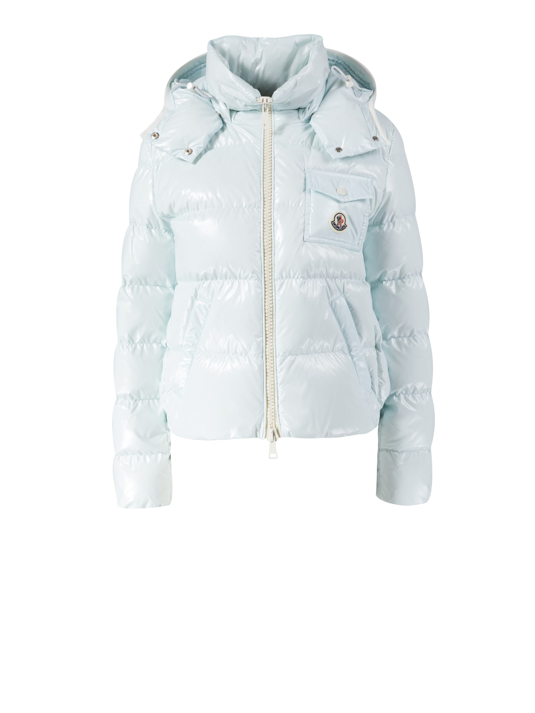 light blue down jacket