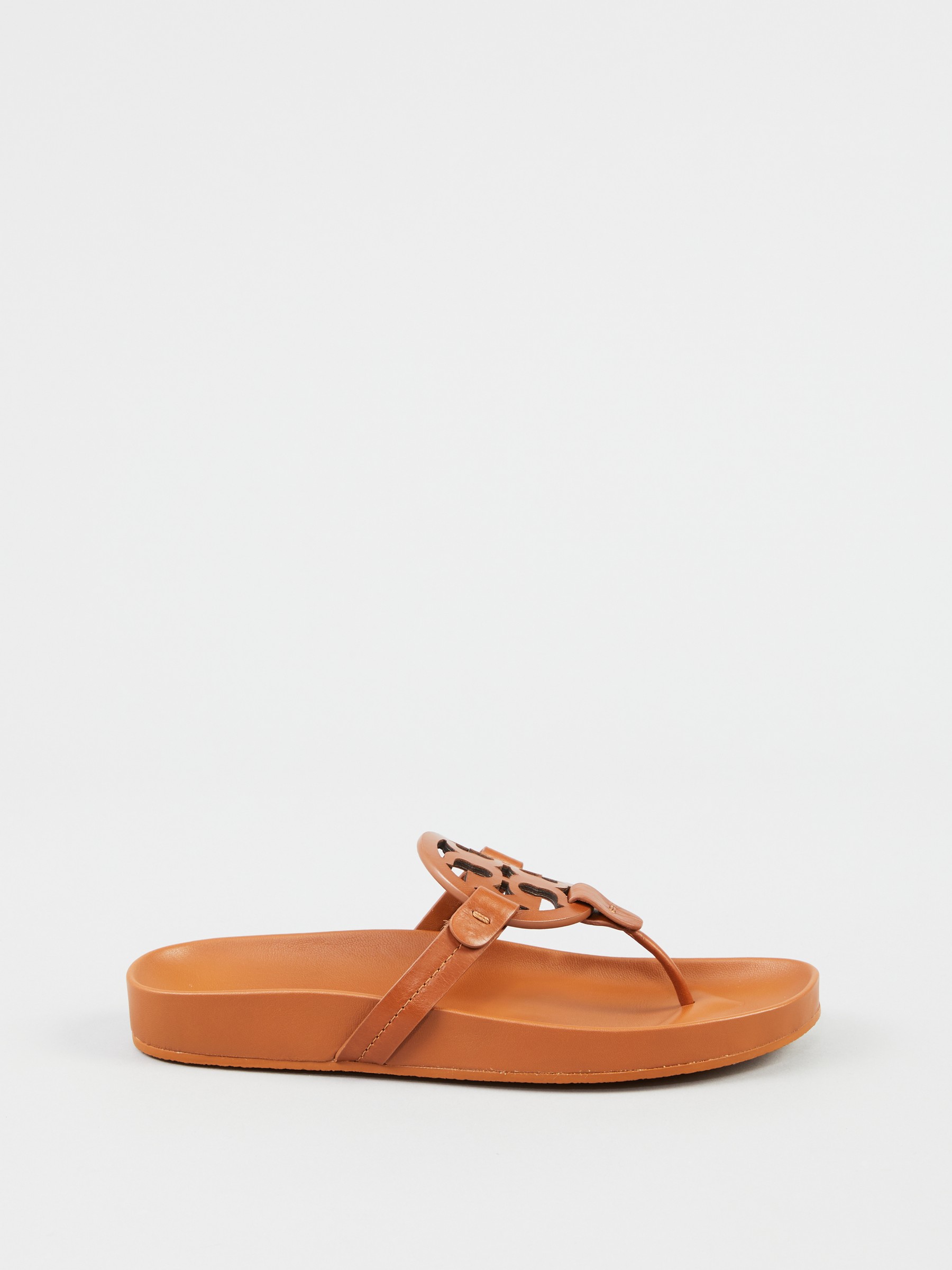 Tory Burch Leather Sandals 'Miller Cloud' Brown | Heeled Sandals