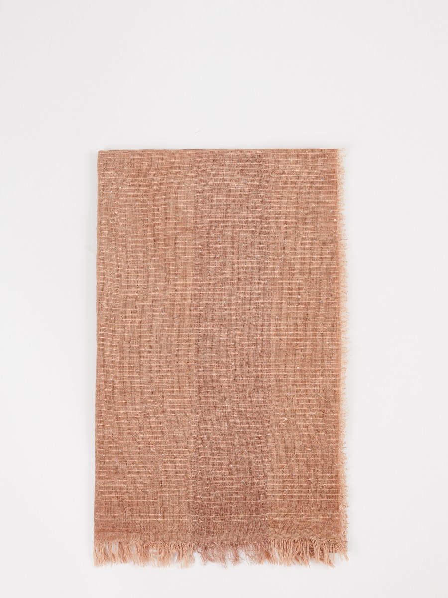 brown linen scarf