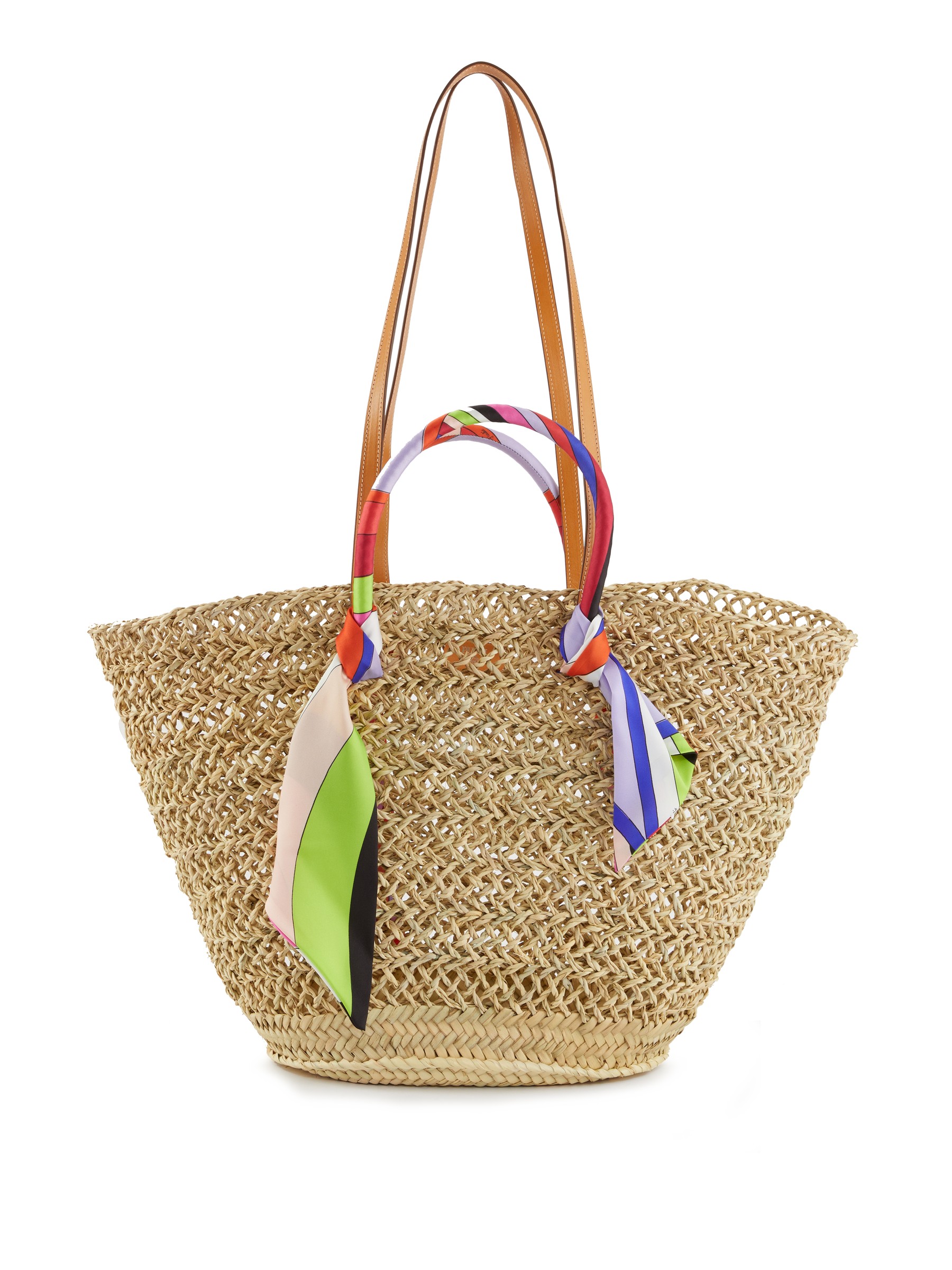 PUCCI Shopper Basket Bag Beige Totes