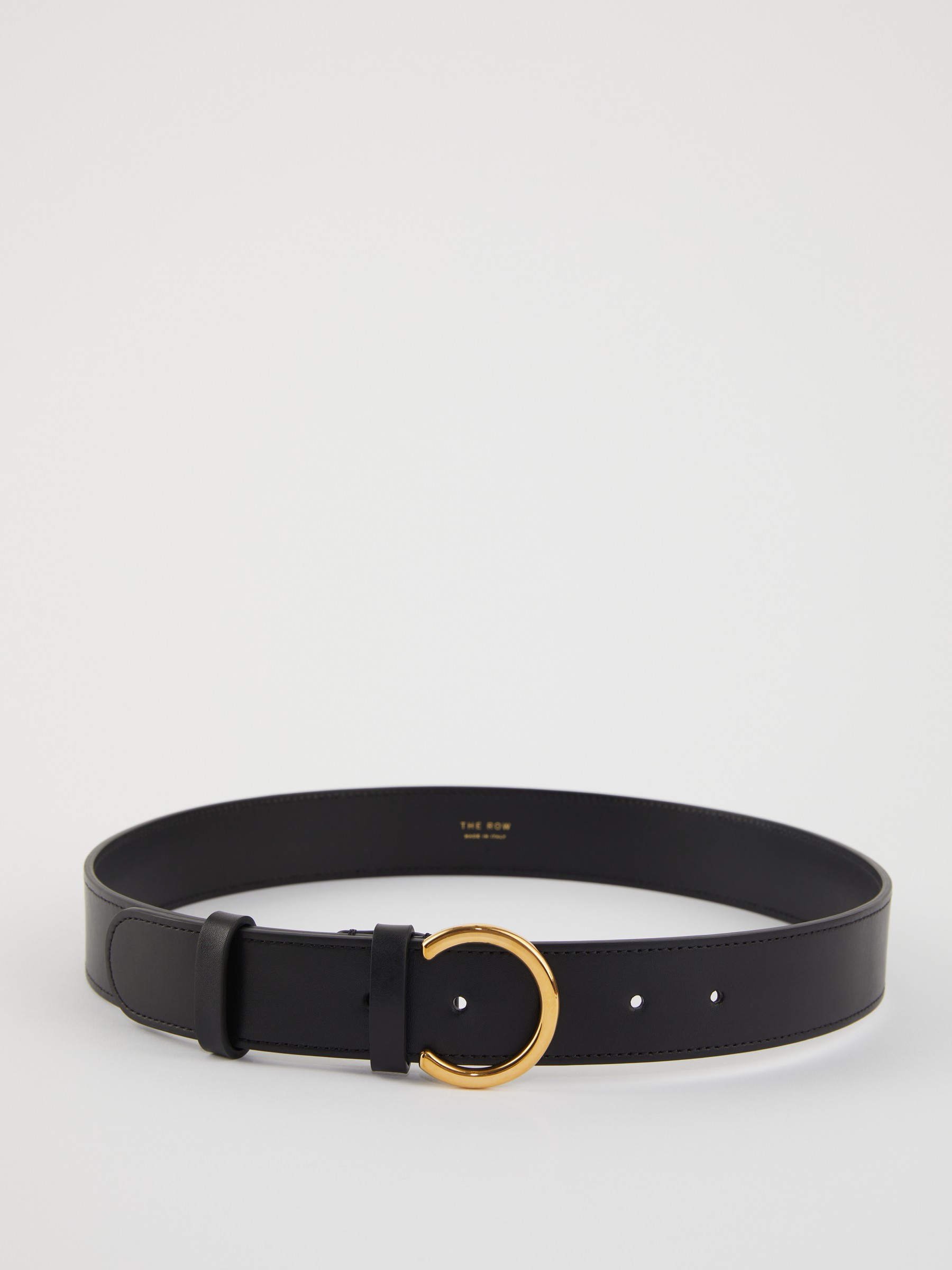 The Row Leather belt Half Moon black Belts