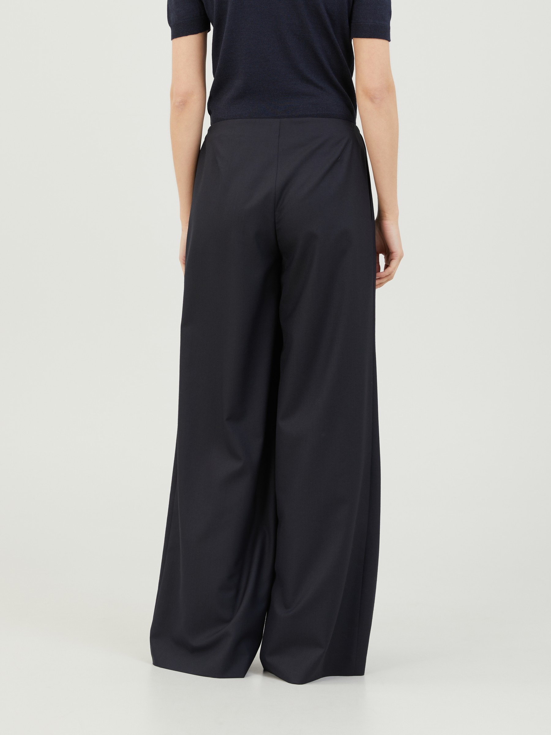 The Row Fabric Pants Barrie Navy Blue Pants