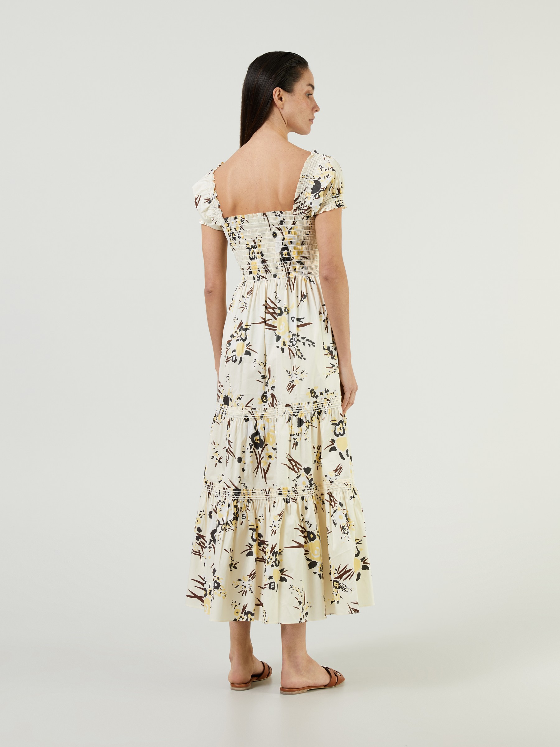 Tory Burch Midi dresses with all over print Cream | Summer Dresses