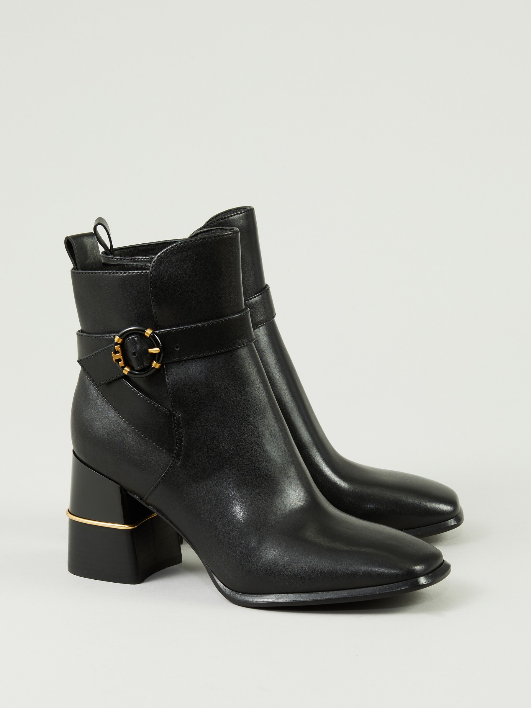 Tory Burch Buckle Boots with Multi Logo Black | Chelsea & Ankle Boots