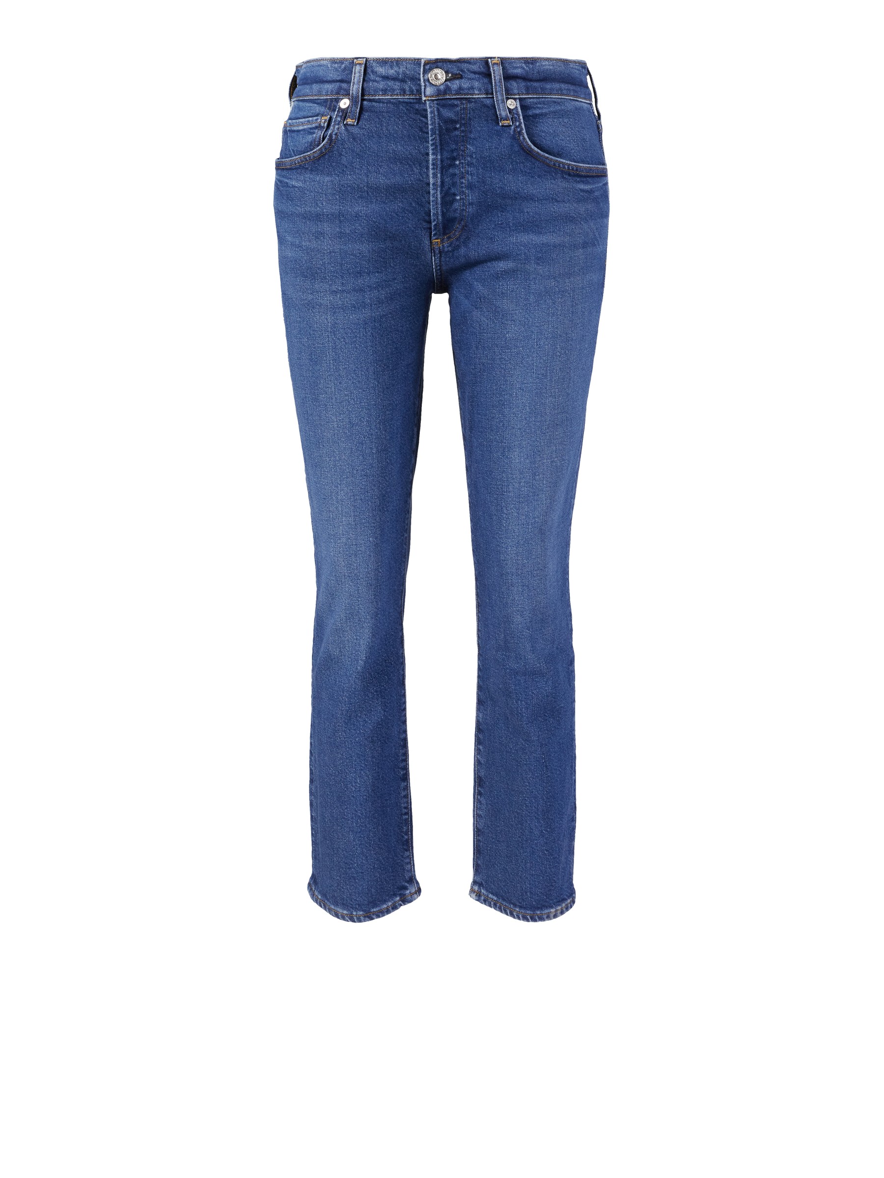 logo-patch mid-rise slim-fit jeans