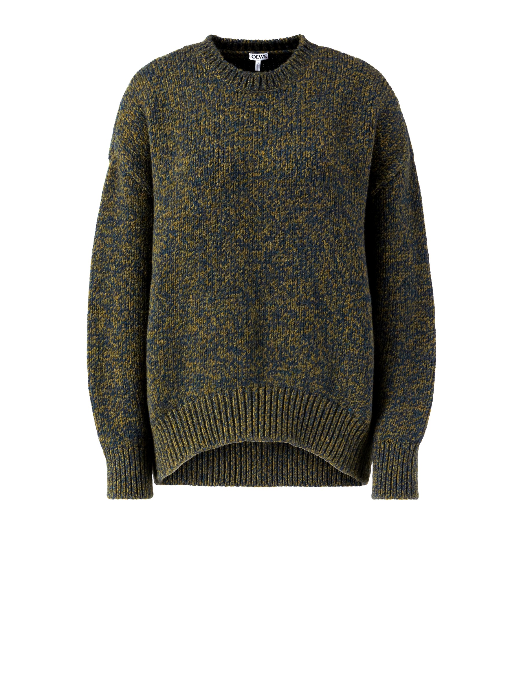 LOEWE Trompe L'Oeil' round neck sweater Green | Cashmere & Knits