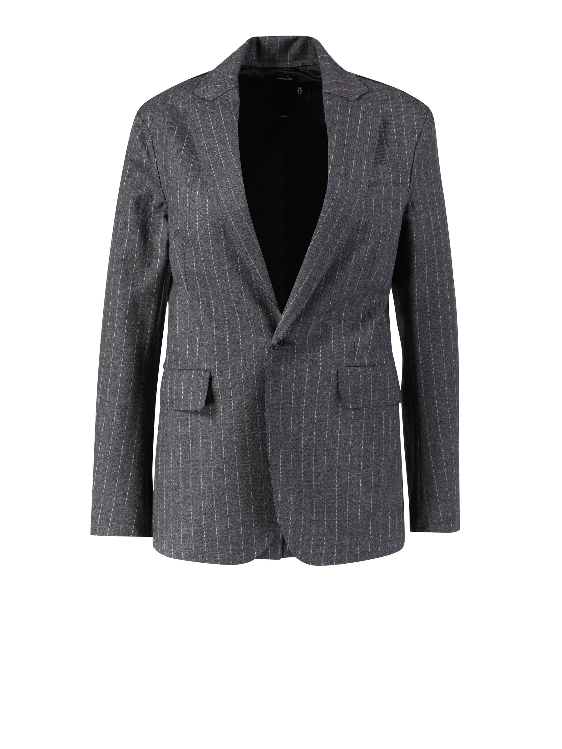 R13 Blazer Shrunken Raw Cut Grey R13