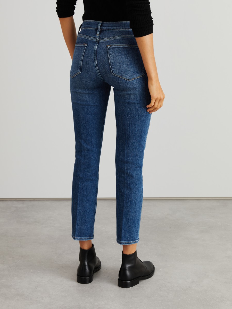 Frame Jeans Le High Straight Blue Straight Leg Jeans