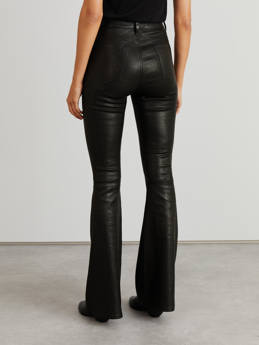 leather pants flare