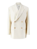 The Row Wool Silk Blazer Cosima Cream The Row